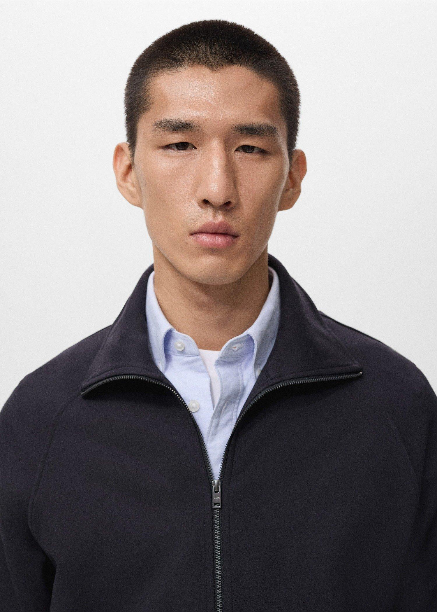 Navy Regular-Fit Zip-Up Hoodie, Navy, large image number 1
