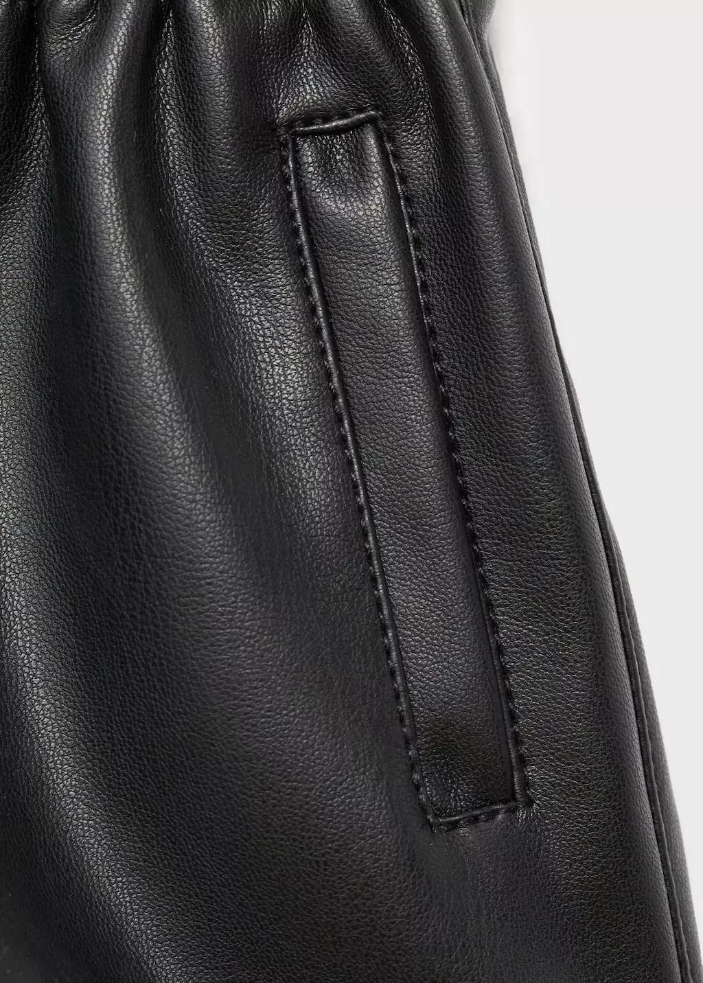 BLACK Faux-leather shorts, Baby Girl, Black, medium