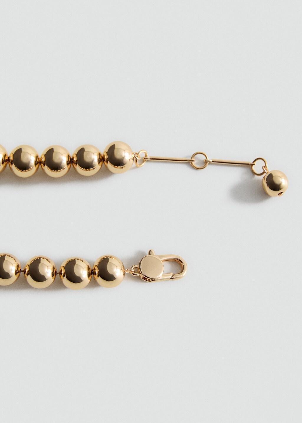 Gold Metallic Spheres Necklace, 0201_OR, large image number 1