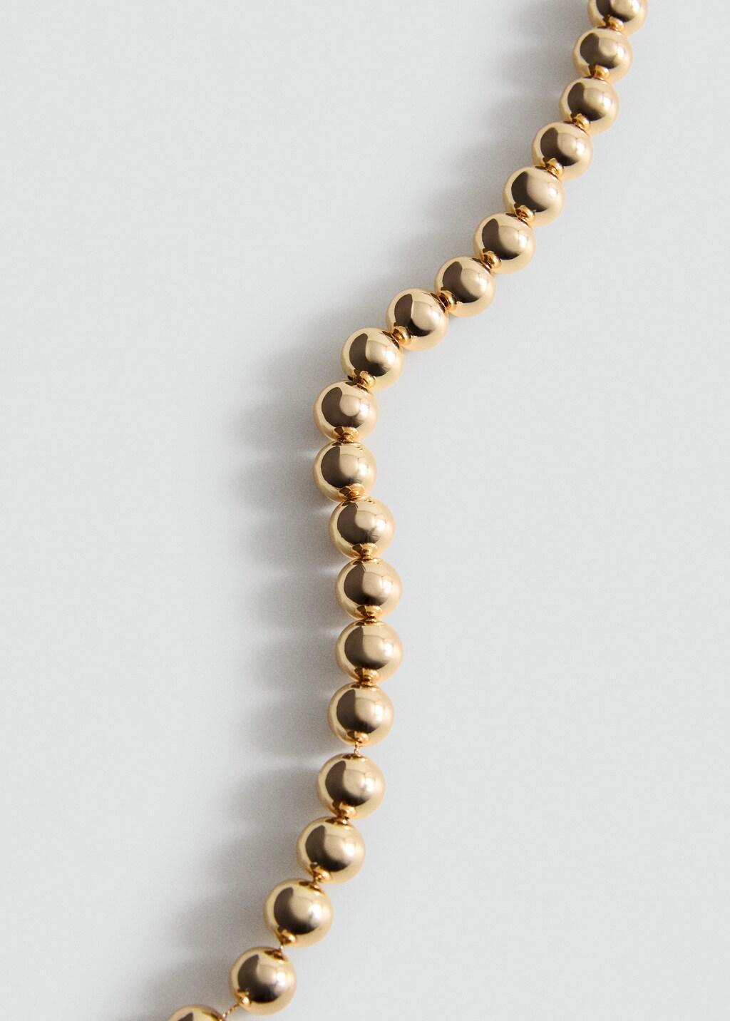 Gold Metallic Spheres Necklace, 0201_OR, large image number 2