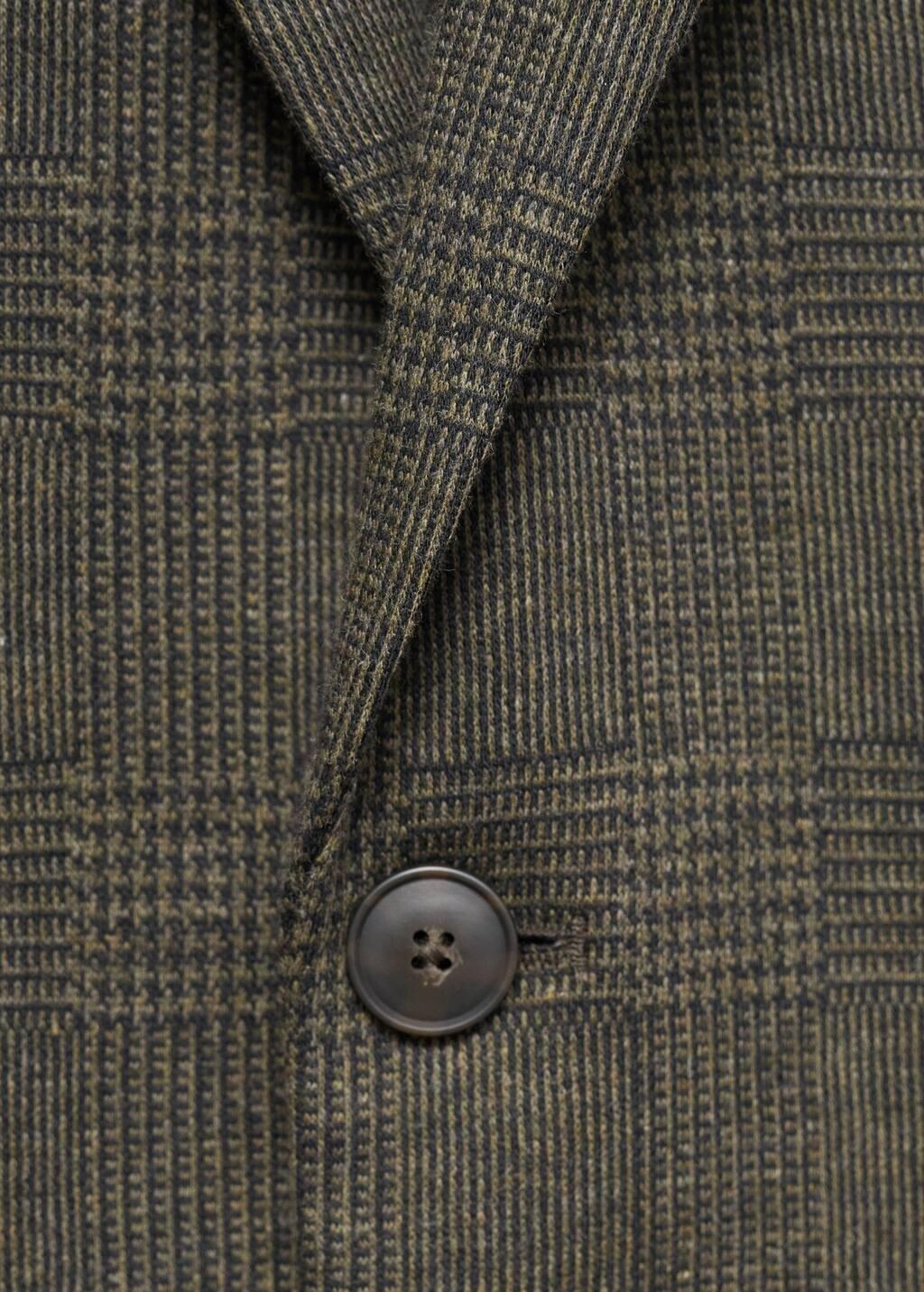 Grey Slim Fit Microstructure Blazer, Grey, large image number 1