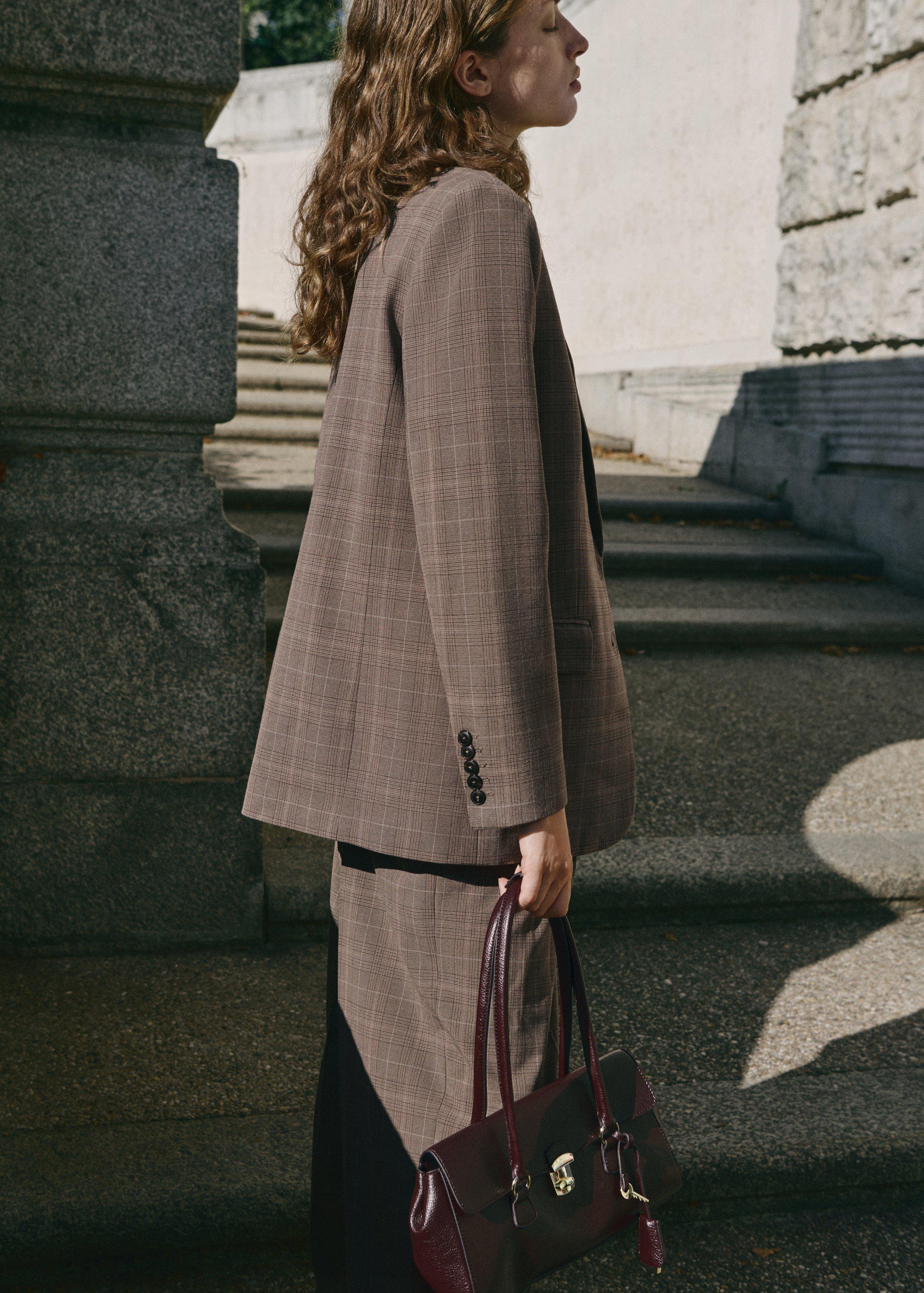 Brown Check Suit Jacket, 0201_35, medium
