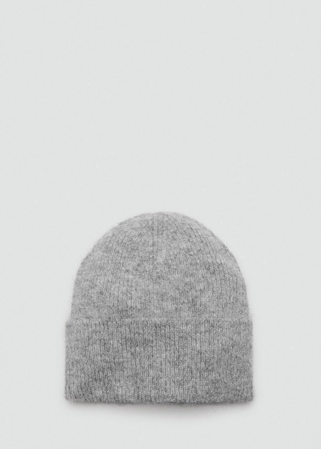 MEDIUM GREY Rib-knit cap, 0201_94, medium