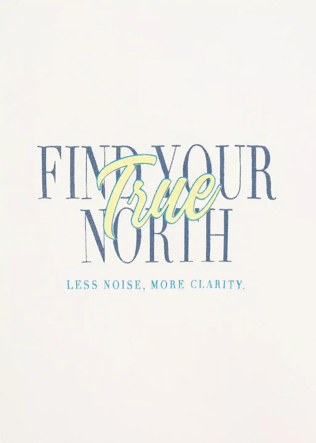 White Cotton T-Shirt Text, Natural White, large image number 1