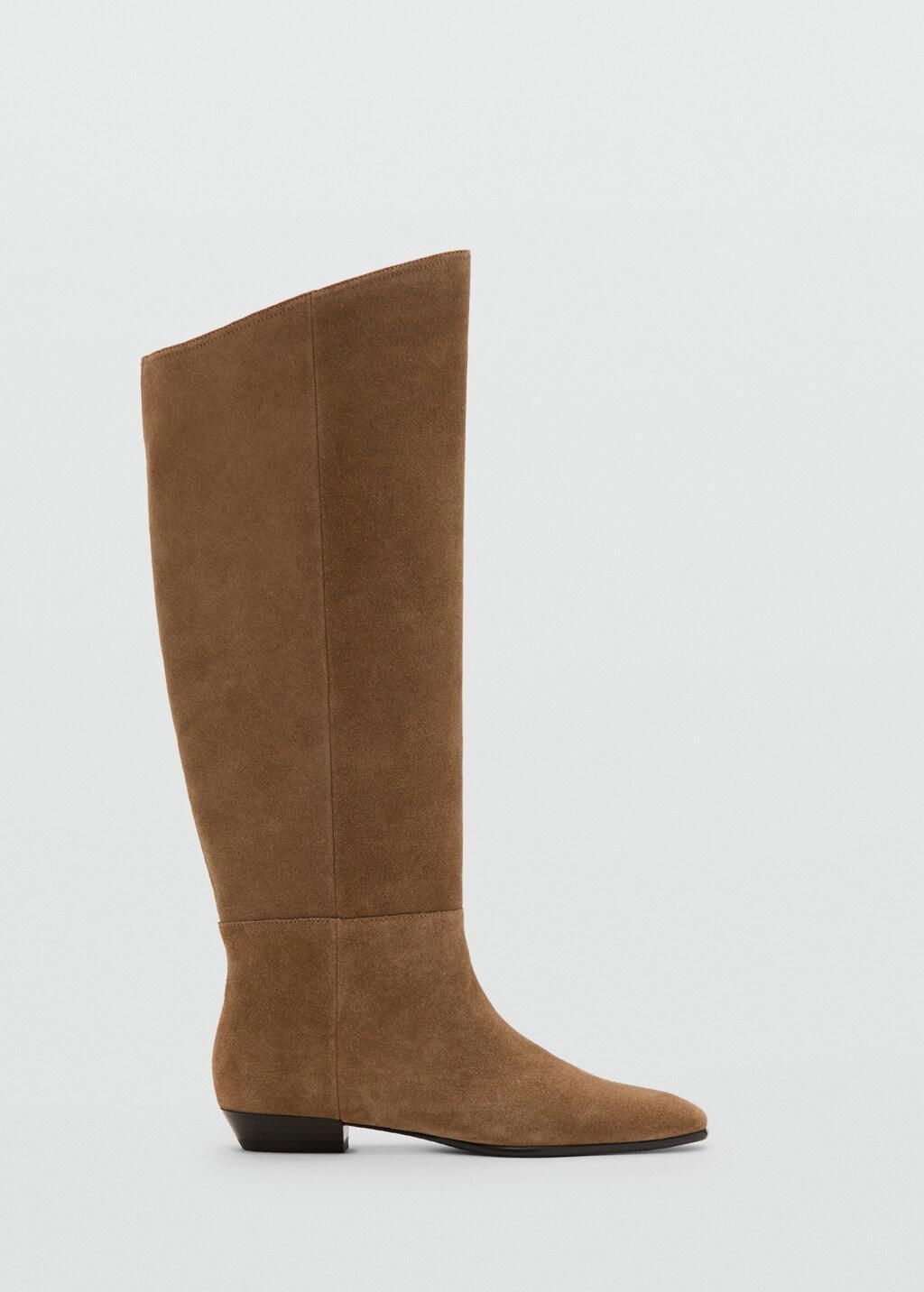 Brown Lt Pastel High-Leg Suede Boots, Light Pastel Brown, medium