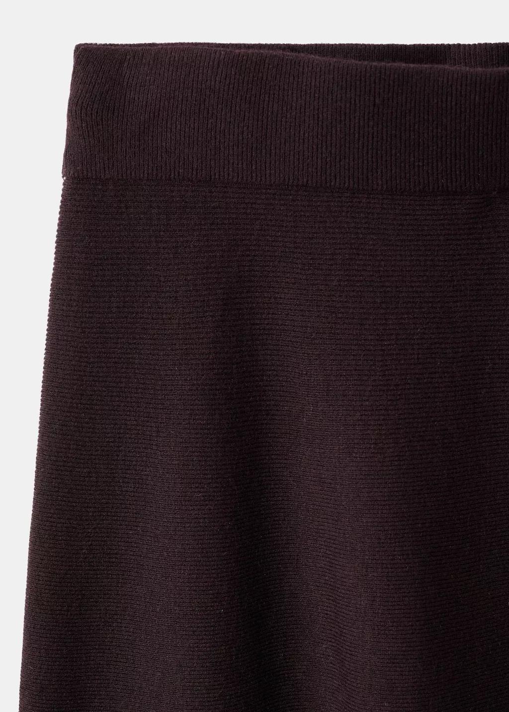 Red Wool-Blend Knitted Skirt, 0201_77, large image number 1