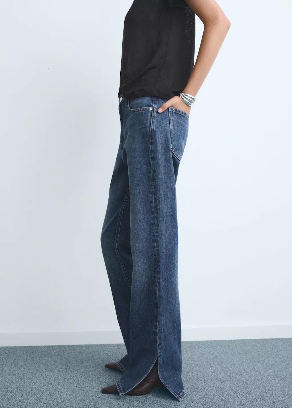 Blue Straight-Leg Jeans With Ings, Open Blue, large image number 0