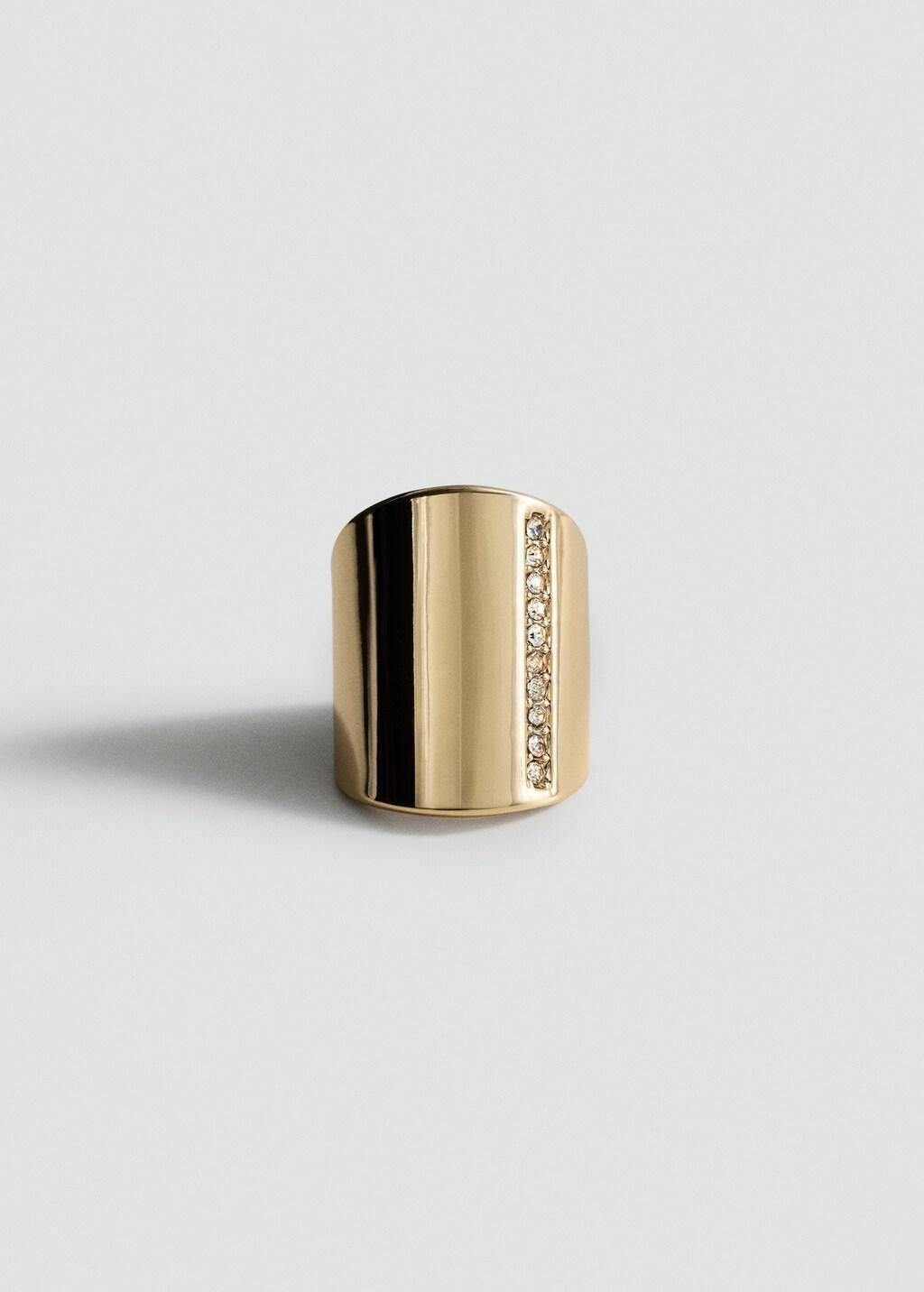 GOLD Crystal ring, 0201_OR, large image number 3