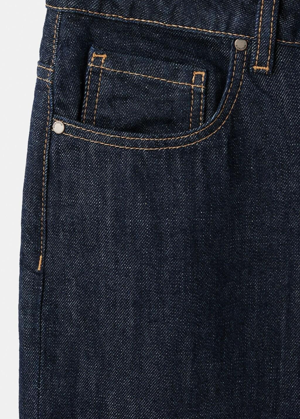 Blue Straight-Leg Jeans With Placket, 0201_TS, large image number 5