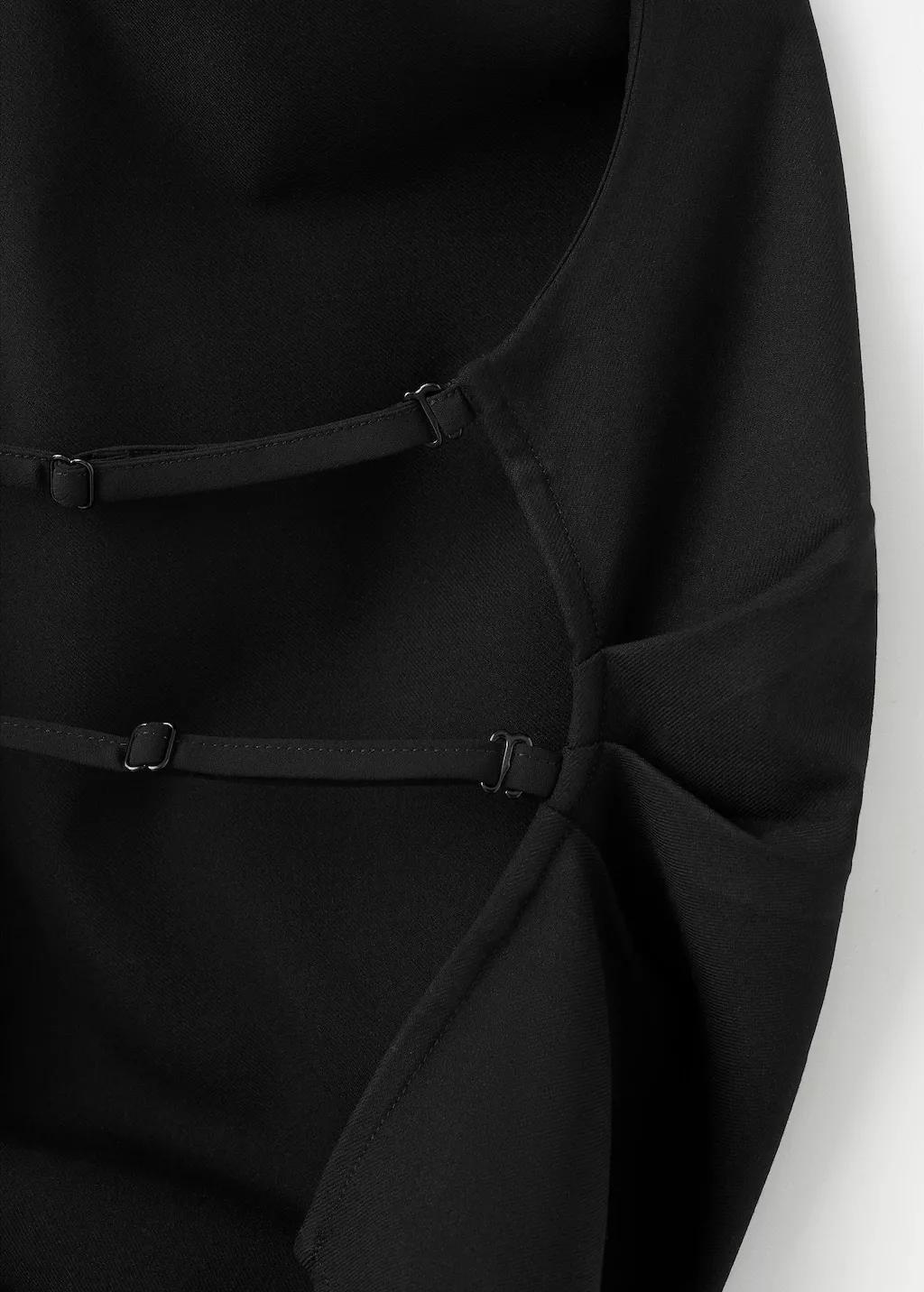 BLACK Halter top with open back, Black, large image number 5