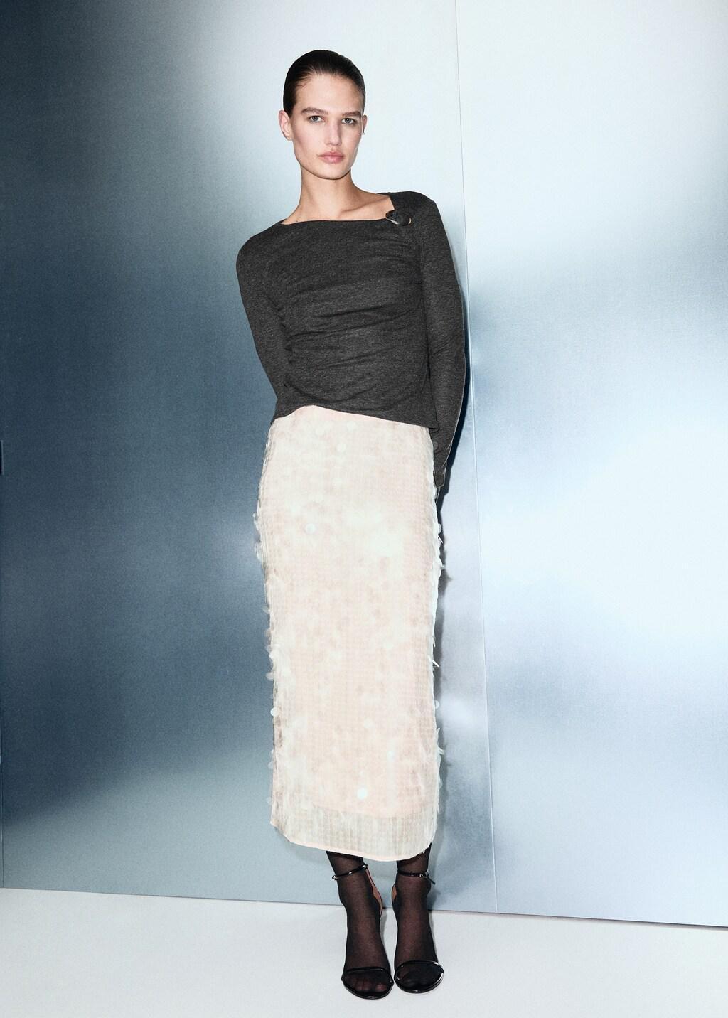 GREY Metal detail T-shirt, 0201_92, medium