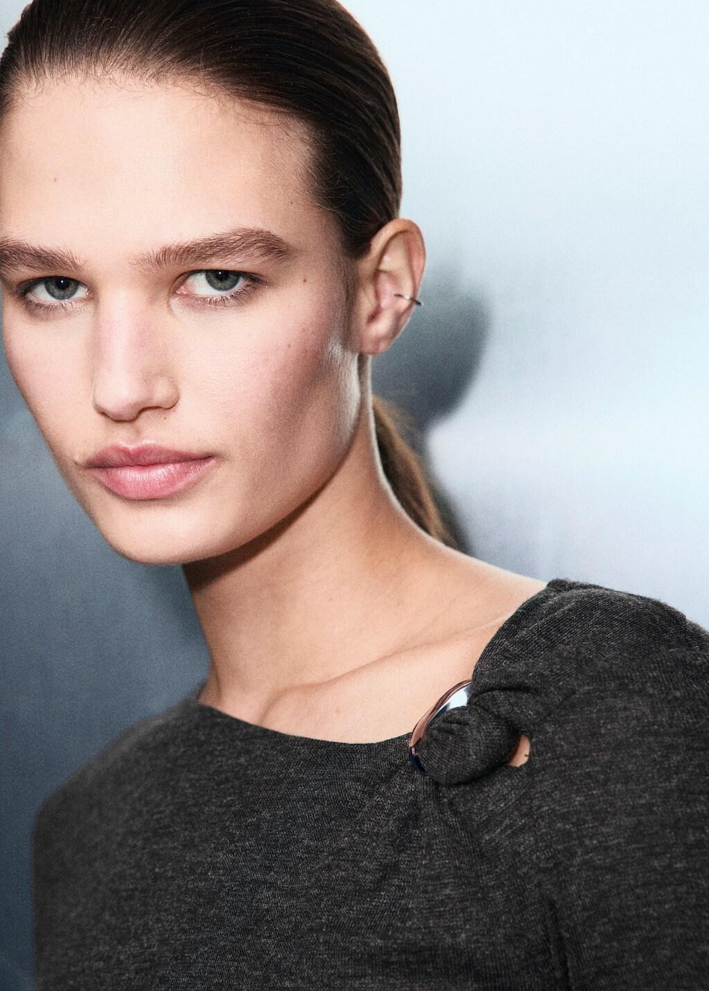 GREY Metal detail T-shirt, 0201_92, large image number 4