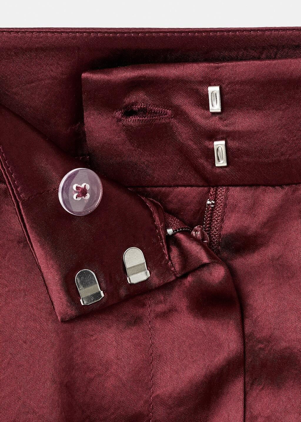 Rust - Copper Satin Wide-Leg Trousers, Rust - Copper, medium