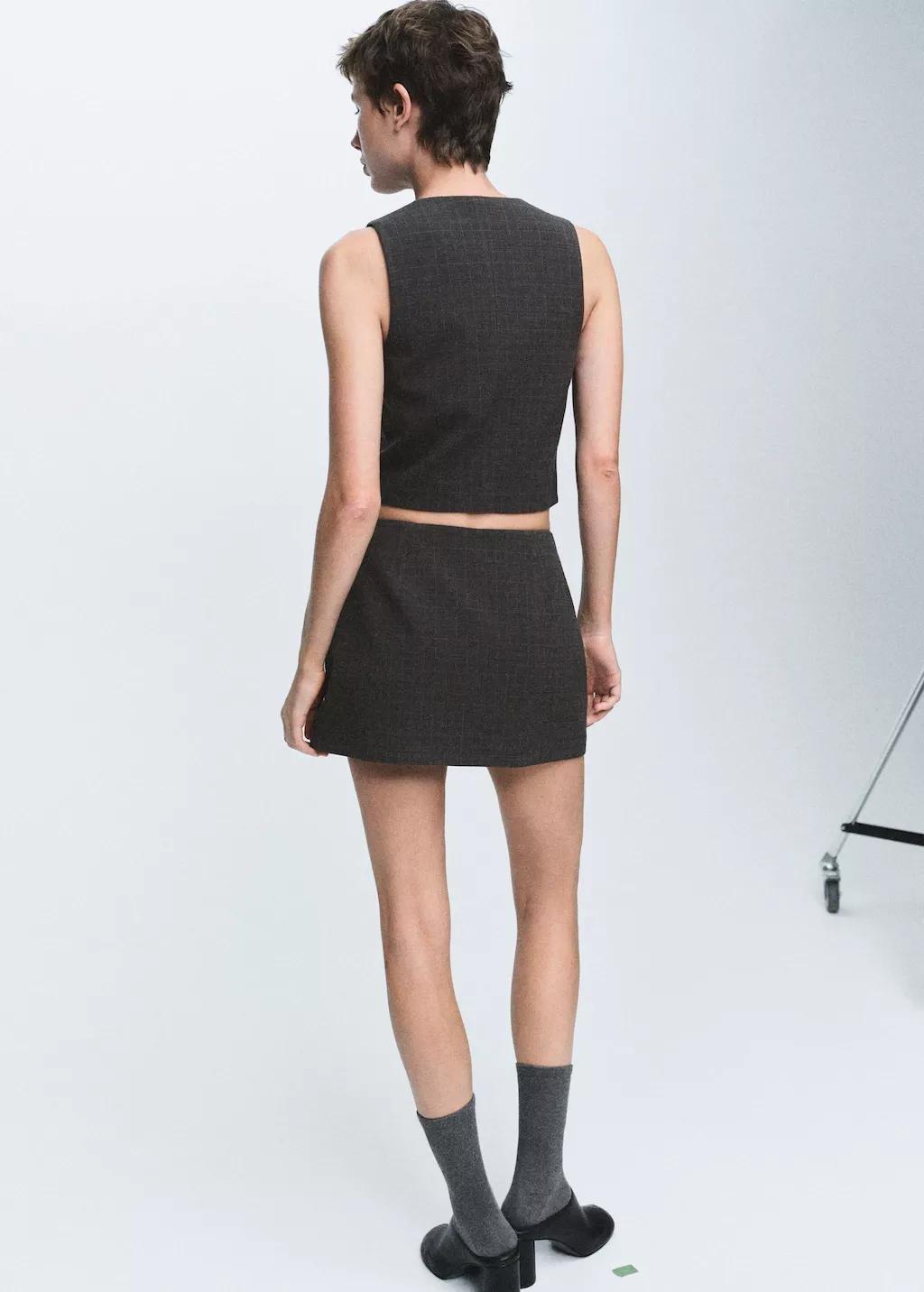 BROWN Check suit waistcoat, 0201_30, large image number 2