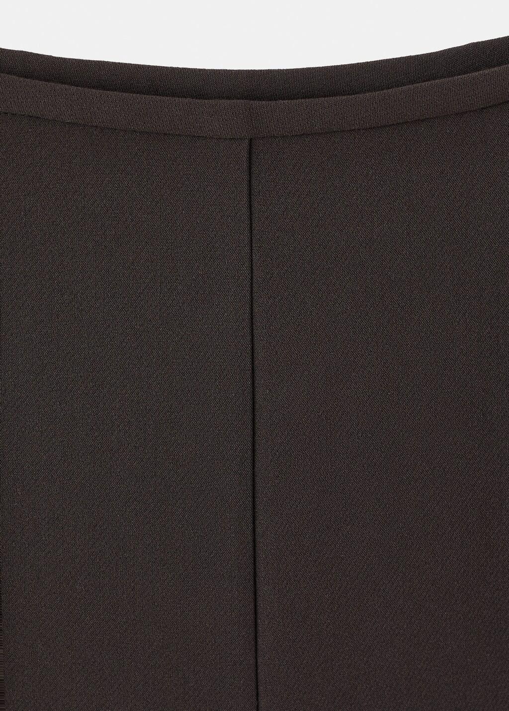 Brown Cropped Culotte Trousers, Brown, large image number 4