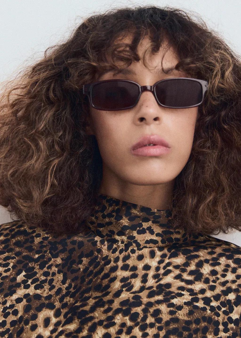 BROWN Leopard-print satin blouse, 0201_30, large image number 4