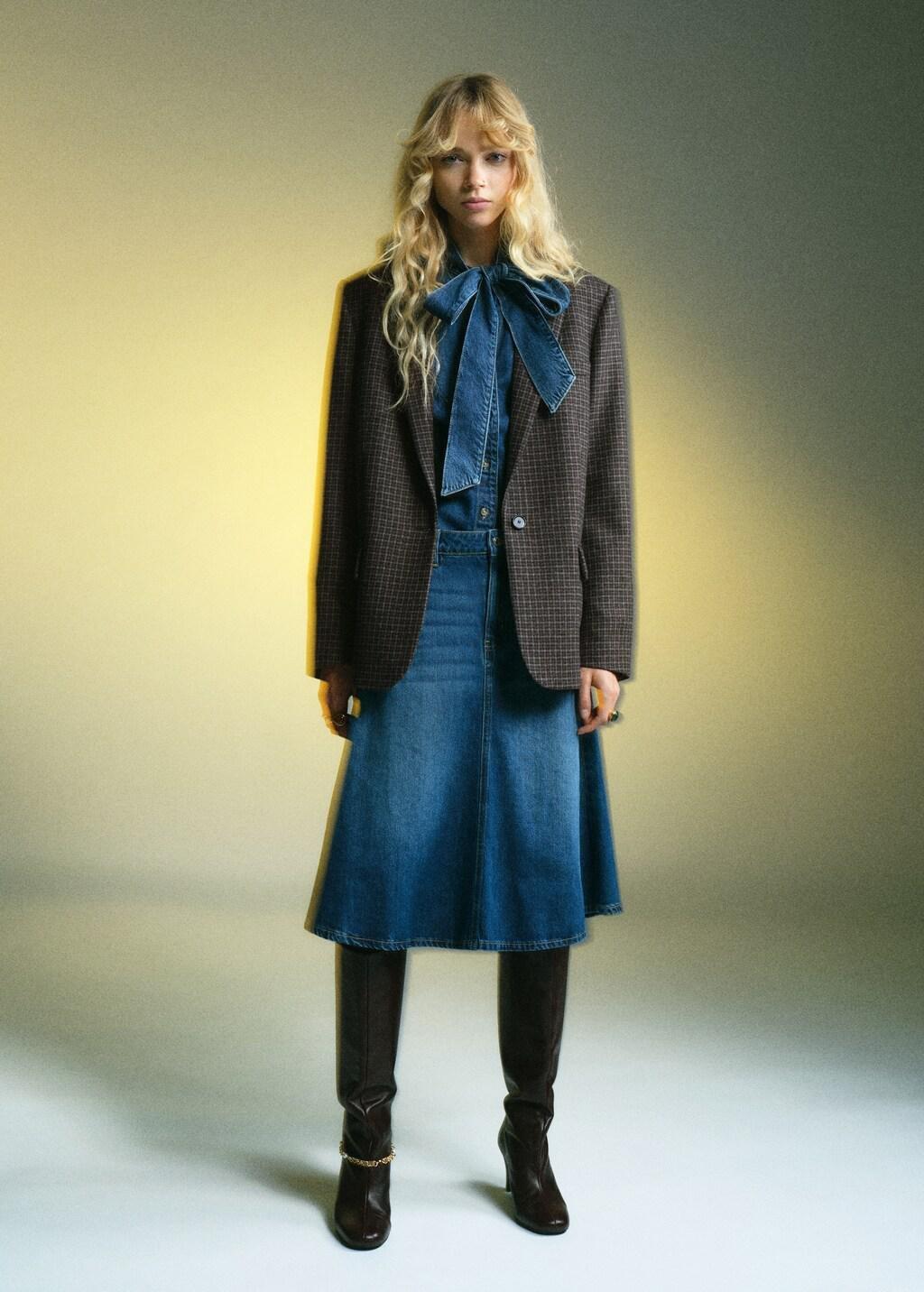 Grey Wool Check Jacket, 0201_92, large image number 0