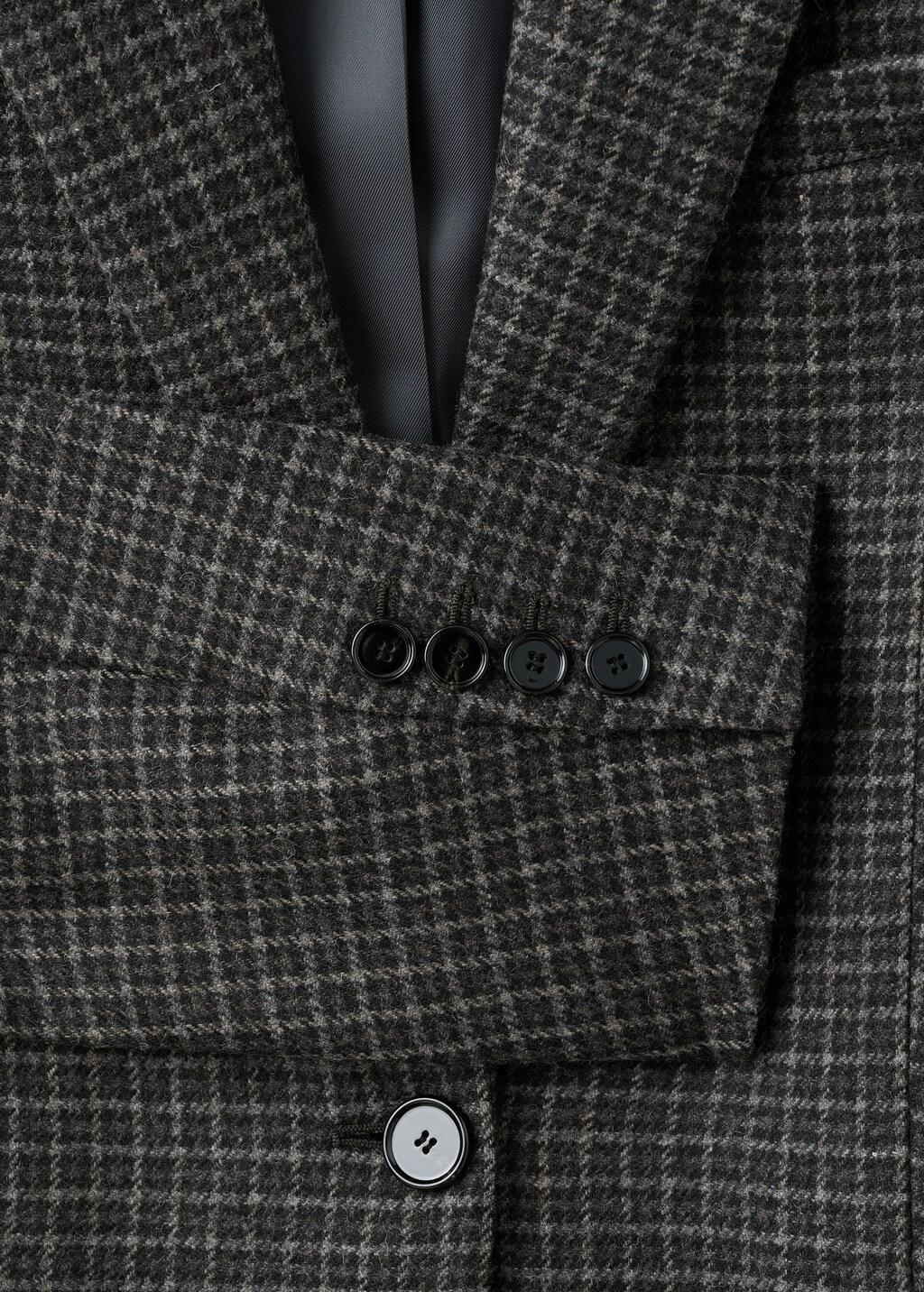 Grey Wool Check Jacket, 0201_92, large image number 1