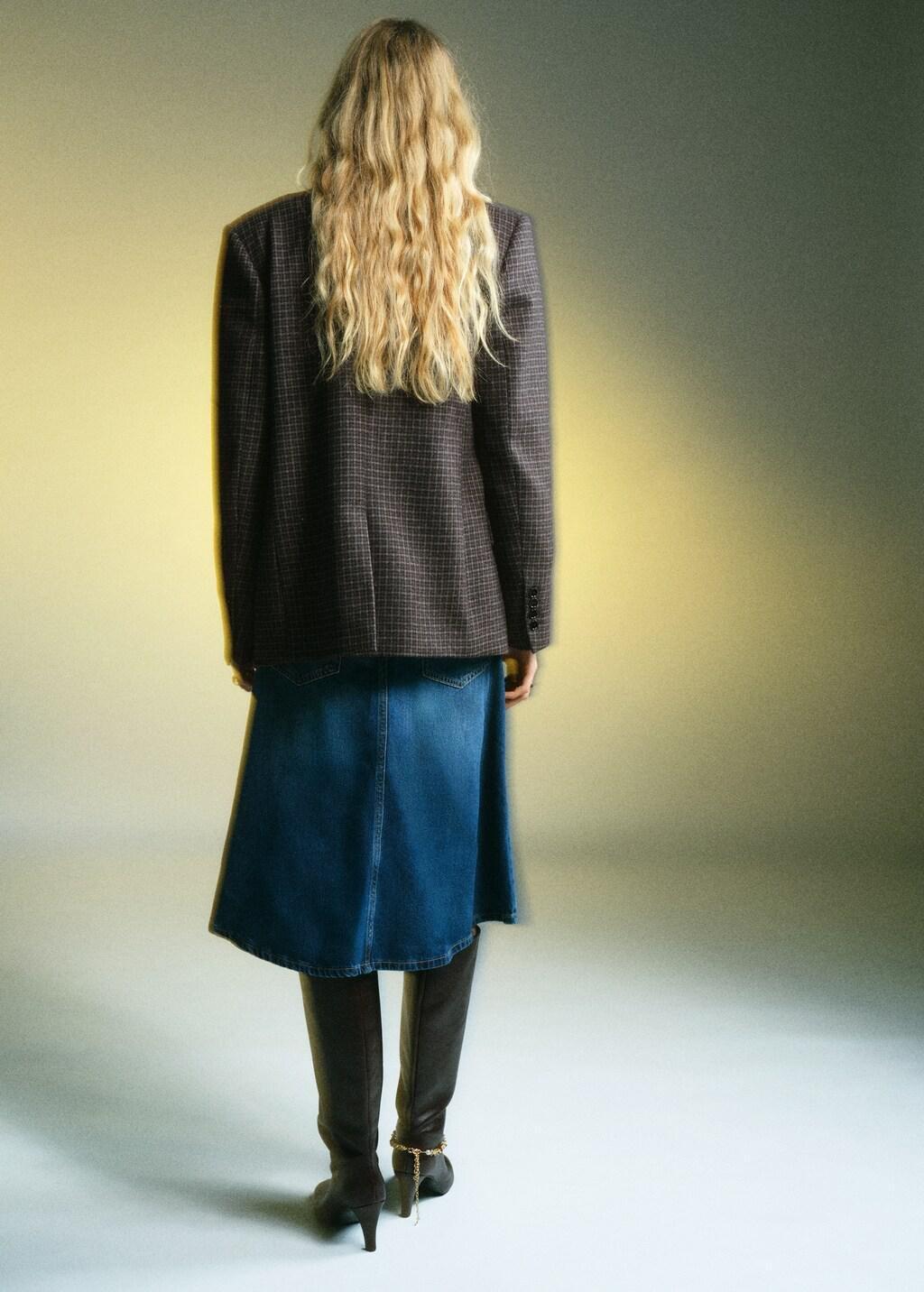 Grey Wool Check Jacket, 0201_92, large image number 2