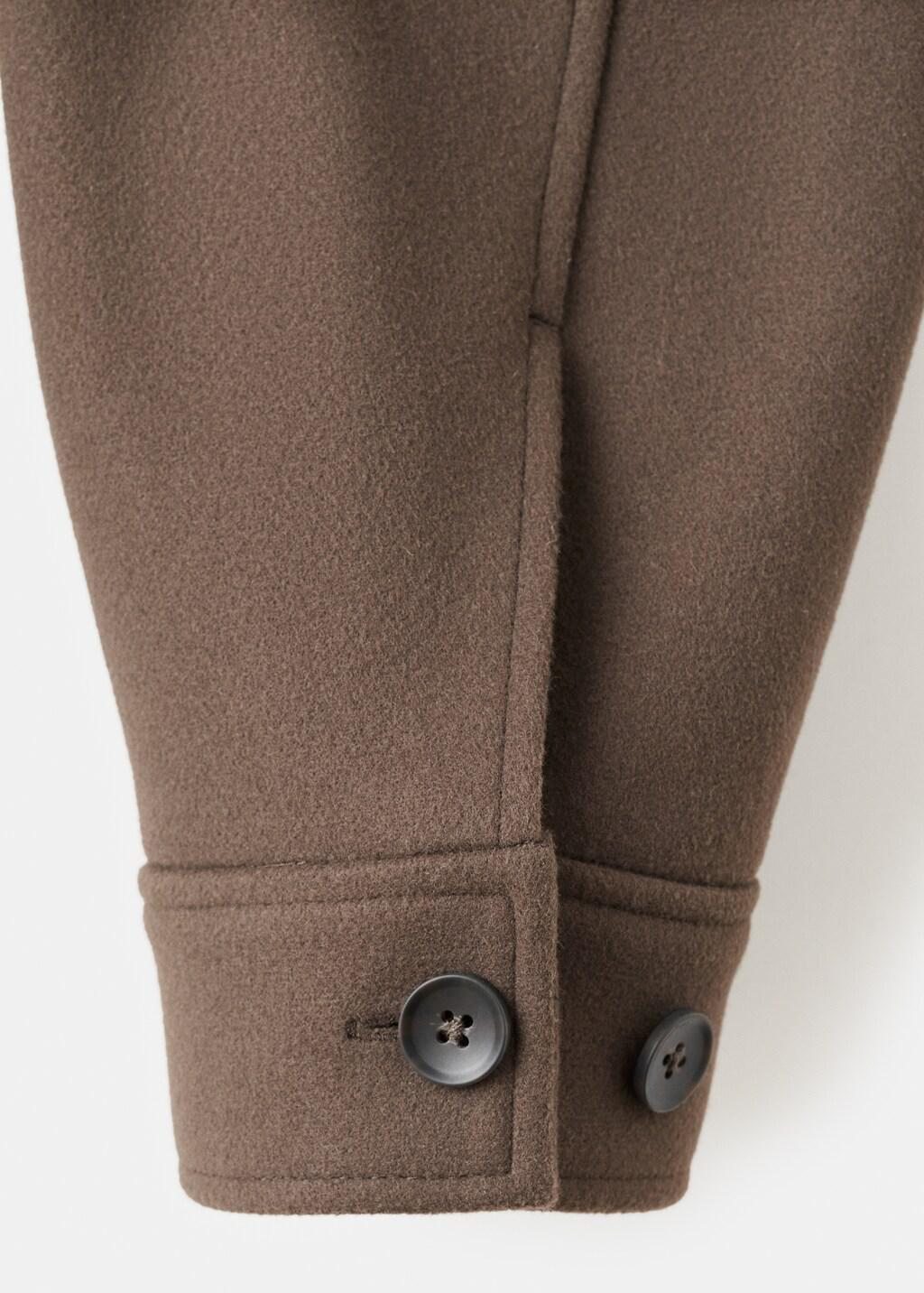 Brown Wool Coat With Pockets, Medium Brown, large image number 5