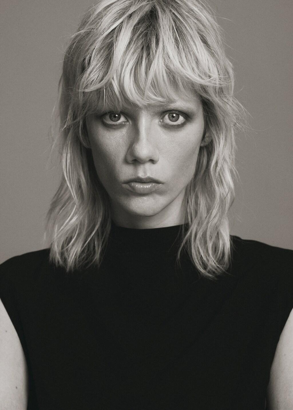 BLACK Jumpsuit with draped neck and belt, Black, large image number 4