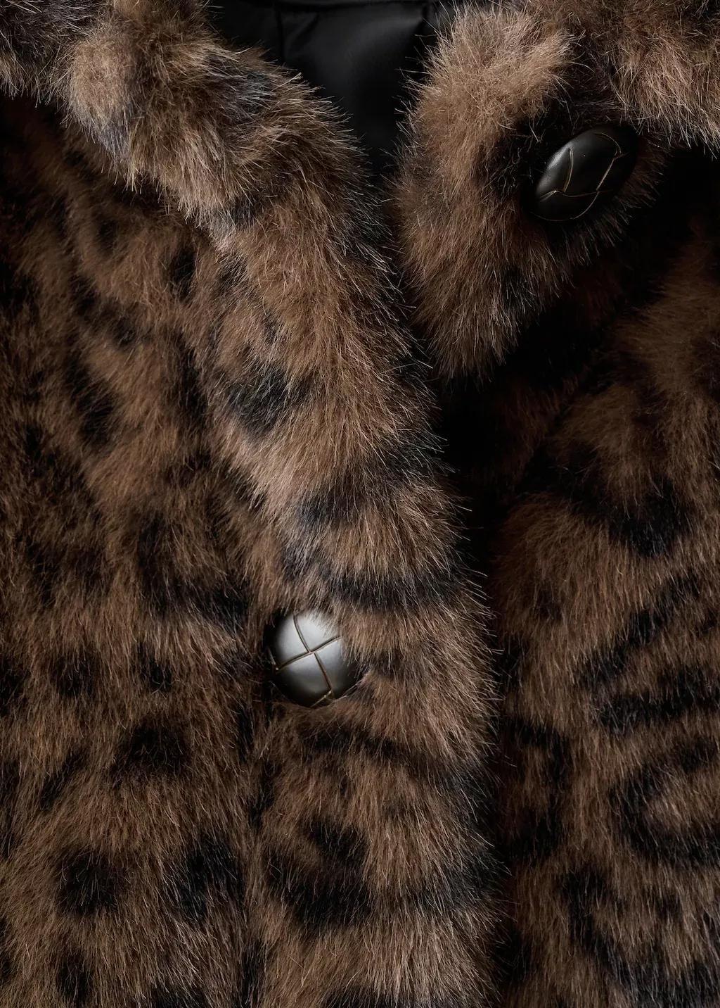 BROWN Leopard faux-fur coat, 0201_30, medium