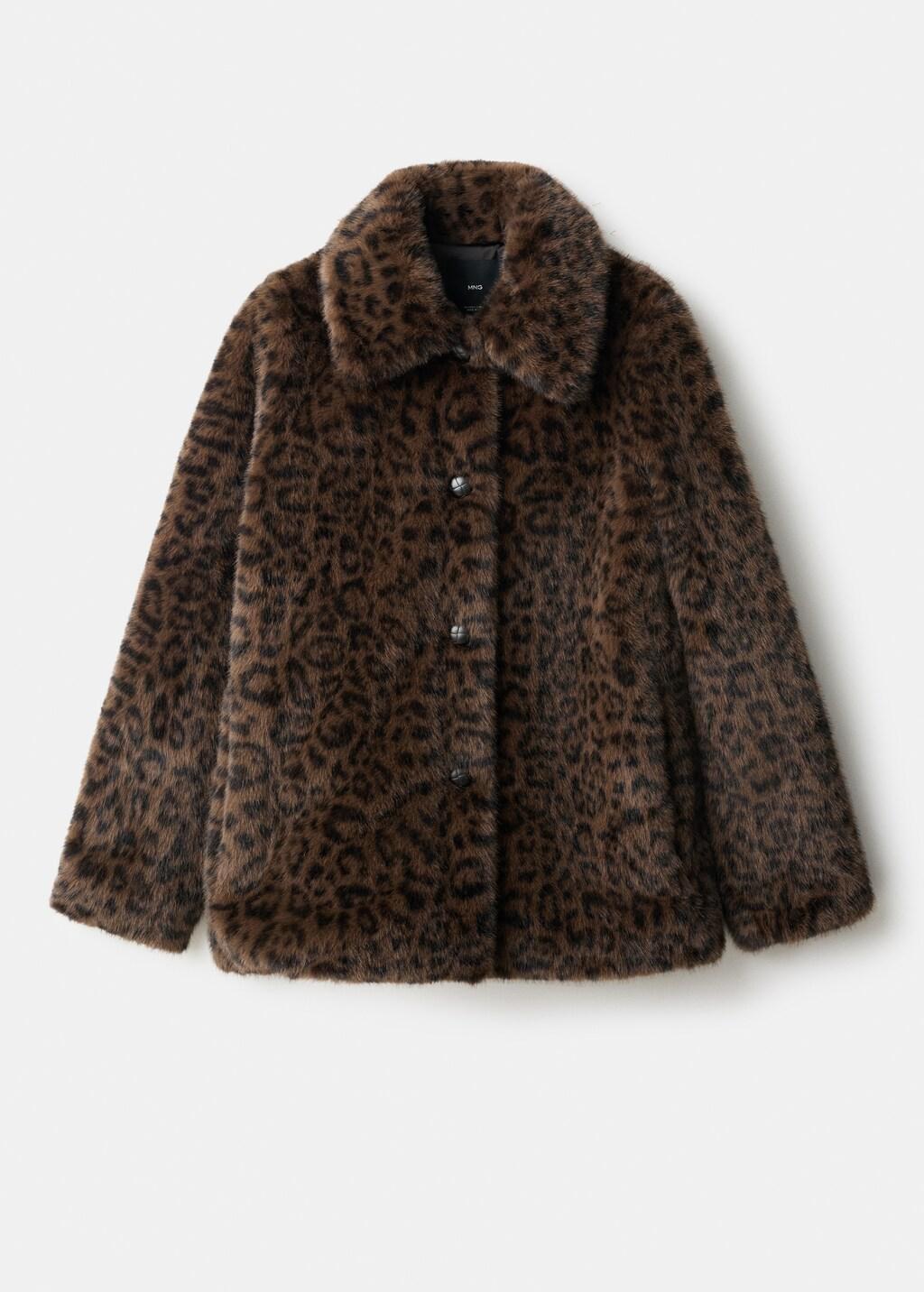BROWN Leopard faux-fur coat, 0201_30, large image number 6