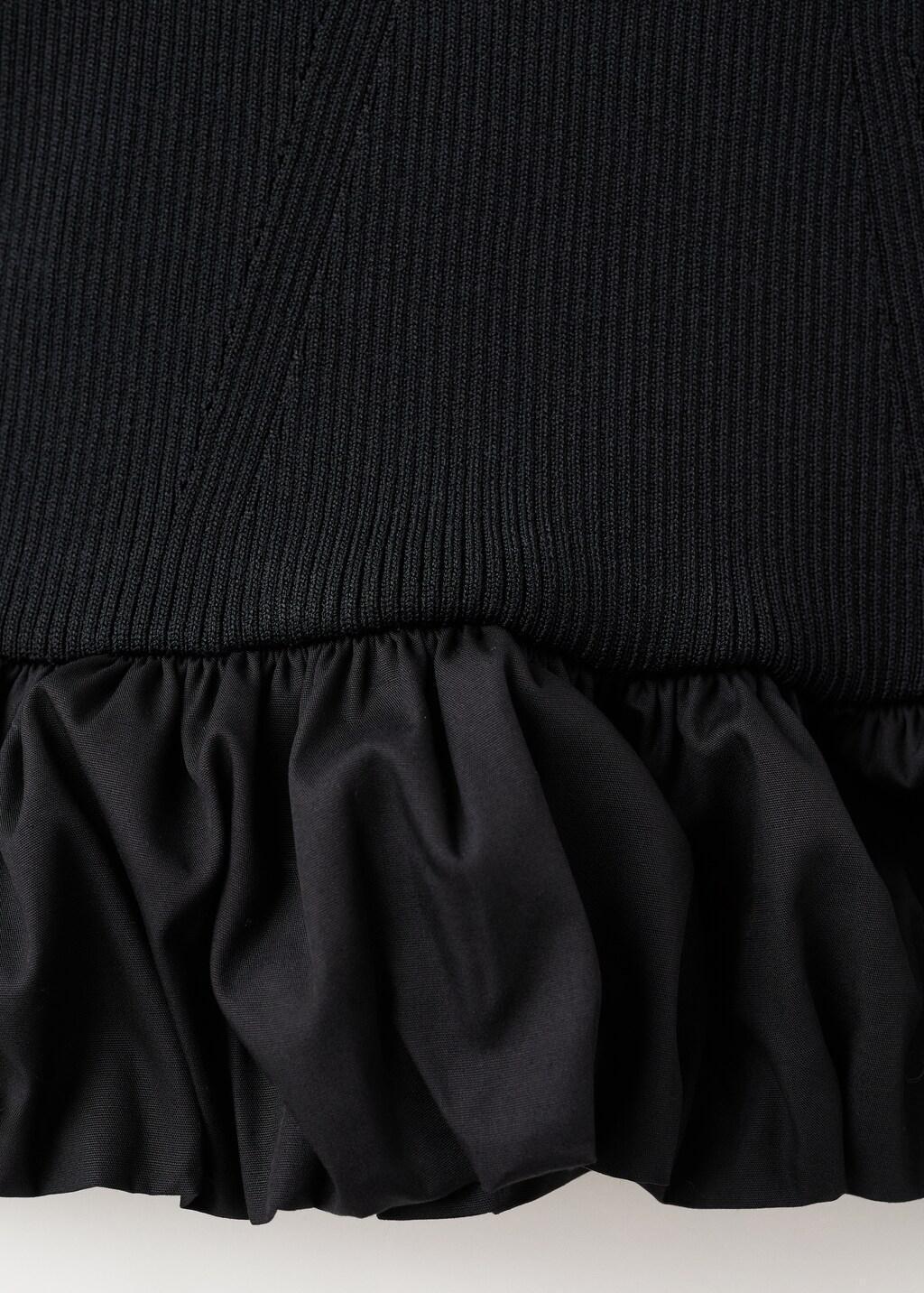 Black Layered Ruffle Top, Black, large image number 5