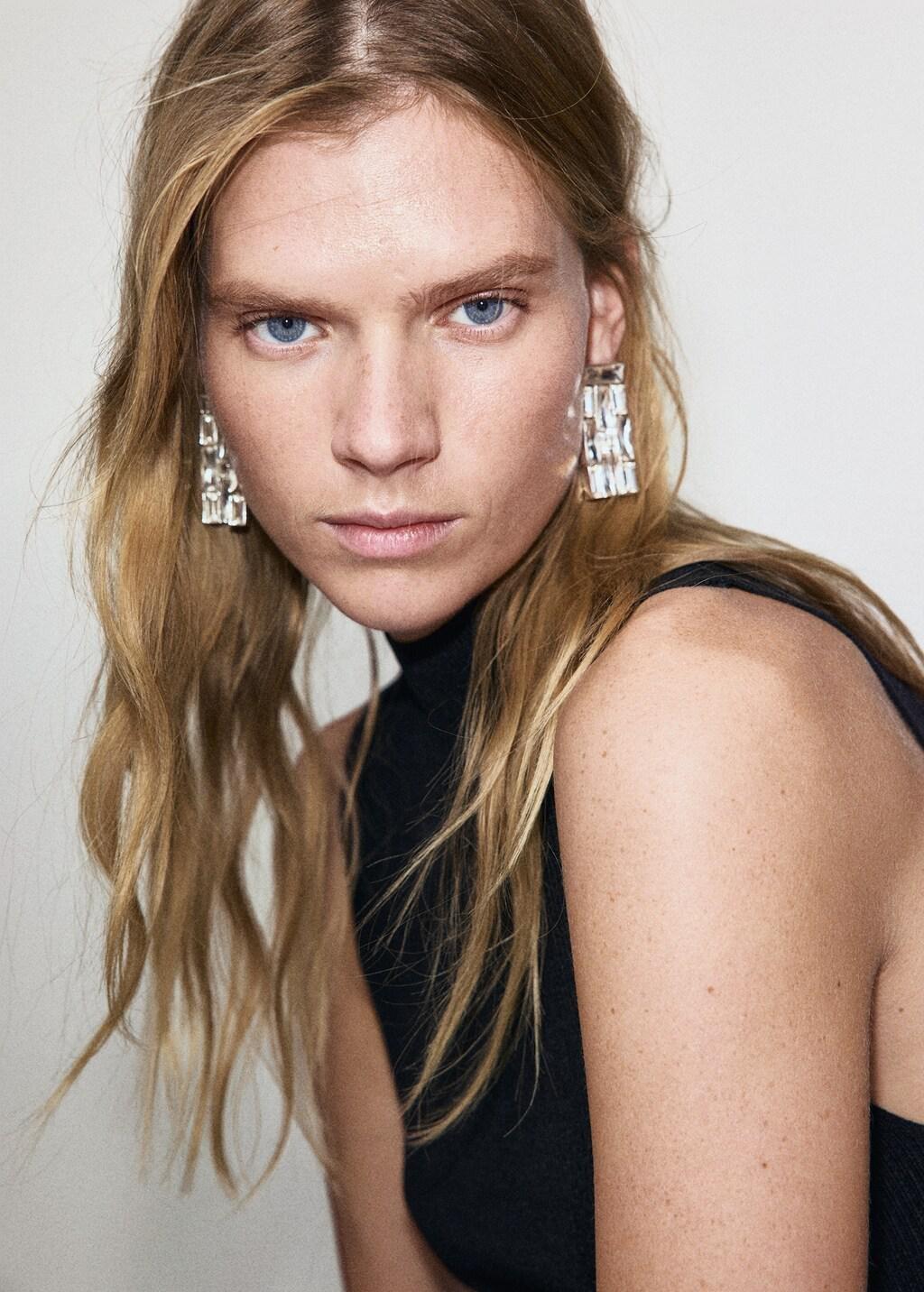 Black Layered Ruffle Top, Black, large image number 6