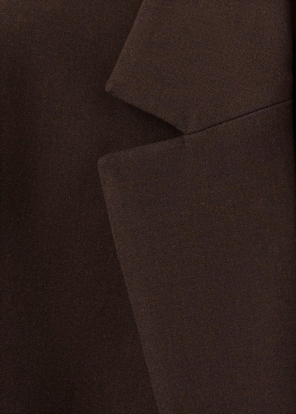 Brown Straight-Fit Suit Jacket, Dark Brown, large image number 5