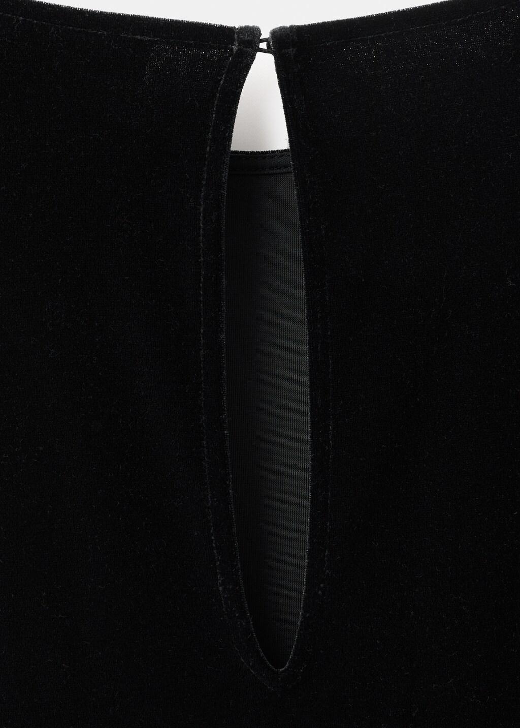 Black Velvet Belt Jumpsuit, Black, large image number 4