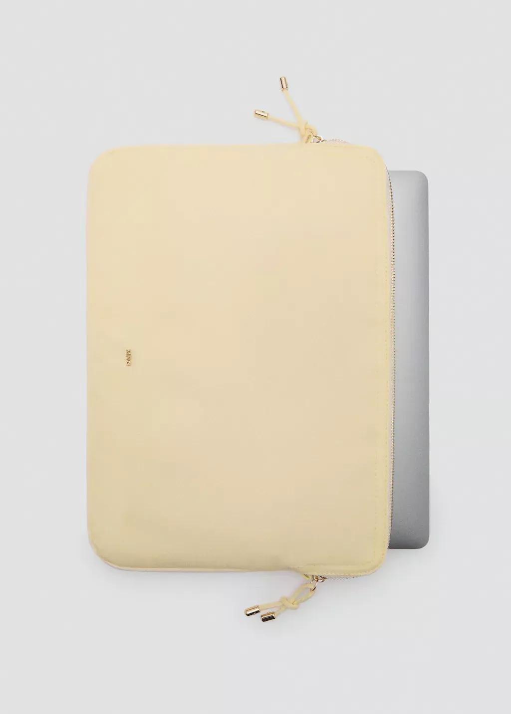 Yellow Nylon Case With Zip, Yellow, large image number 1
