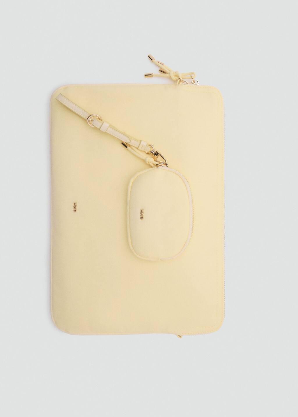 Yellow Nylon Case With Zip, Yellow, large image number 2