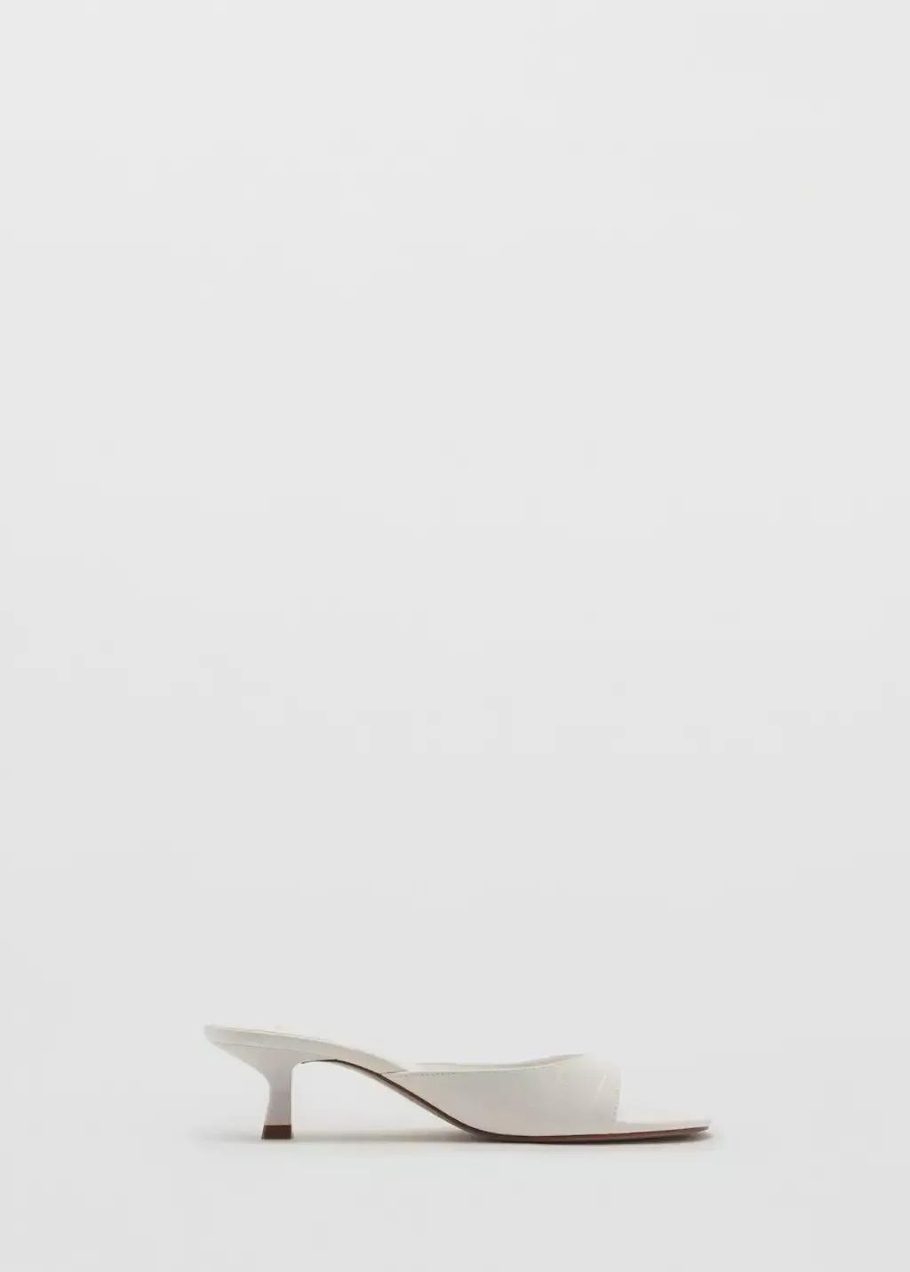 WHITE Kitten heel sandals, White, large image number 3