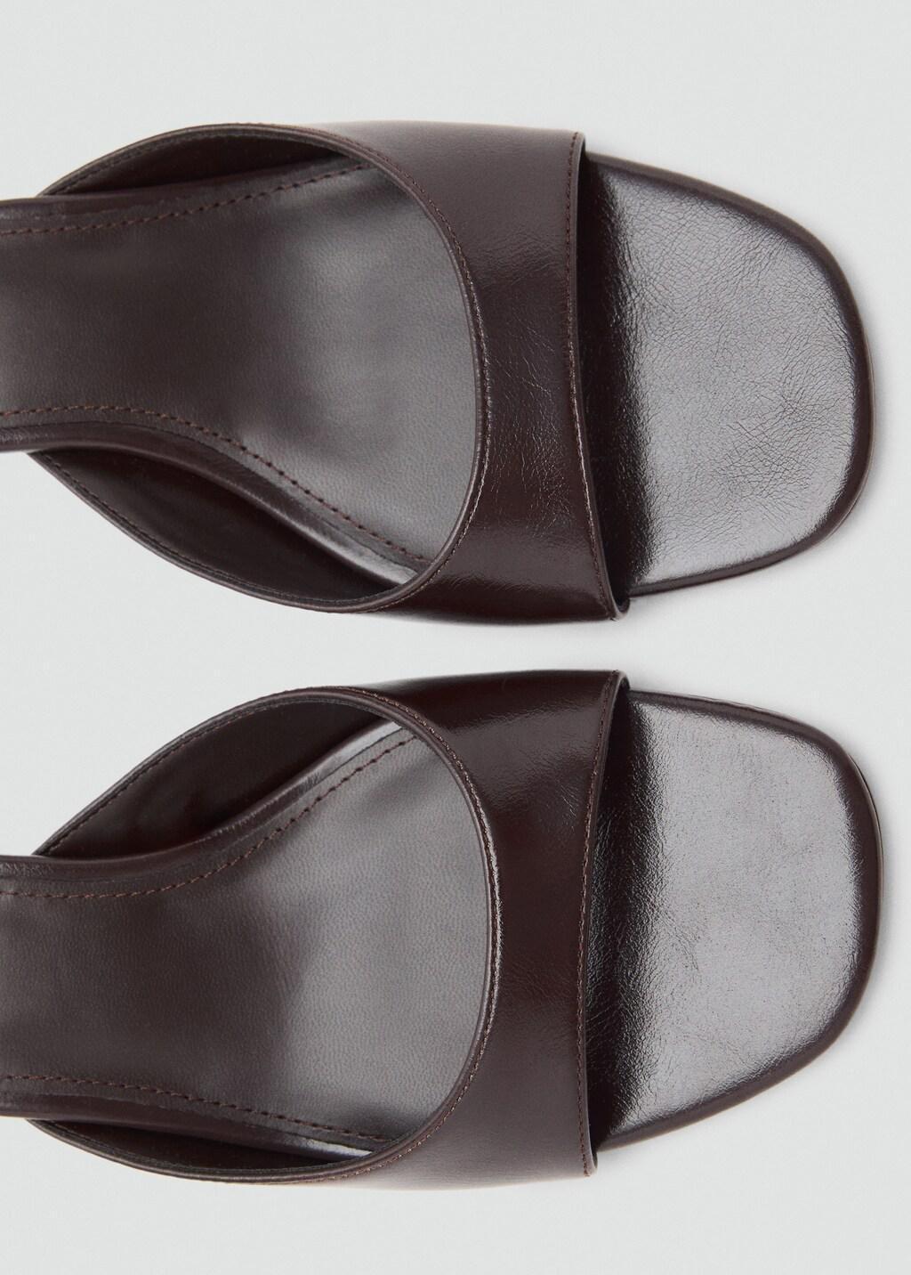 DARK BROWN Kitten heel sandals, Dark Brown, medium