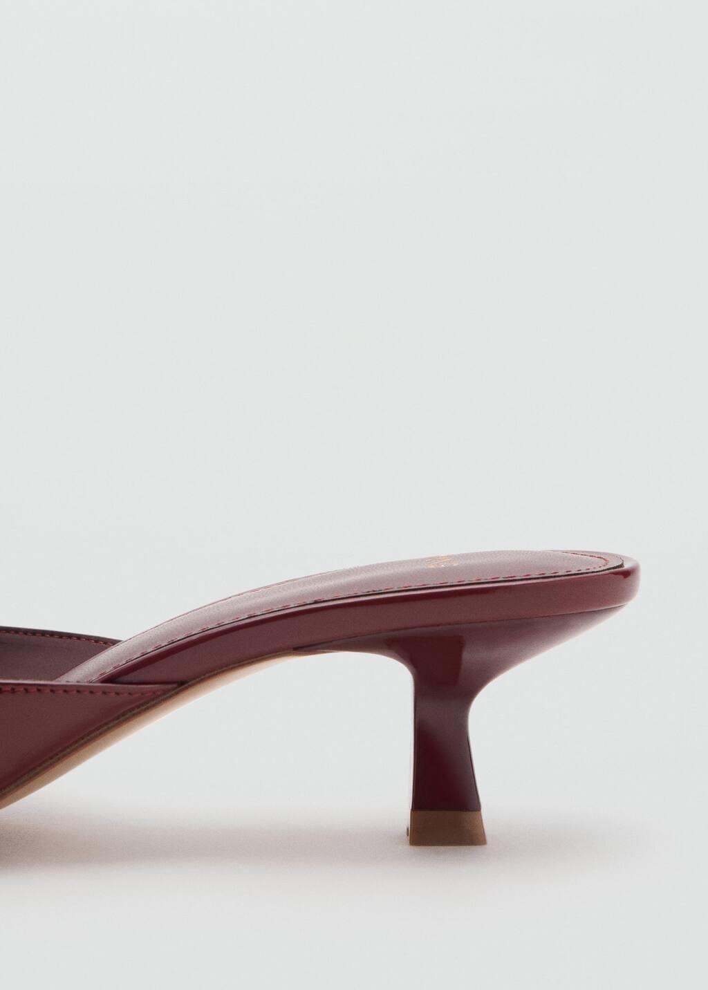 DARK RED Kitten heel sandals, Dark Red, medium