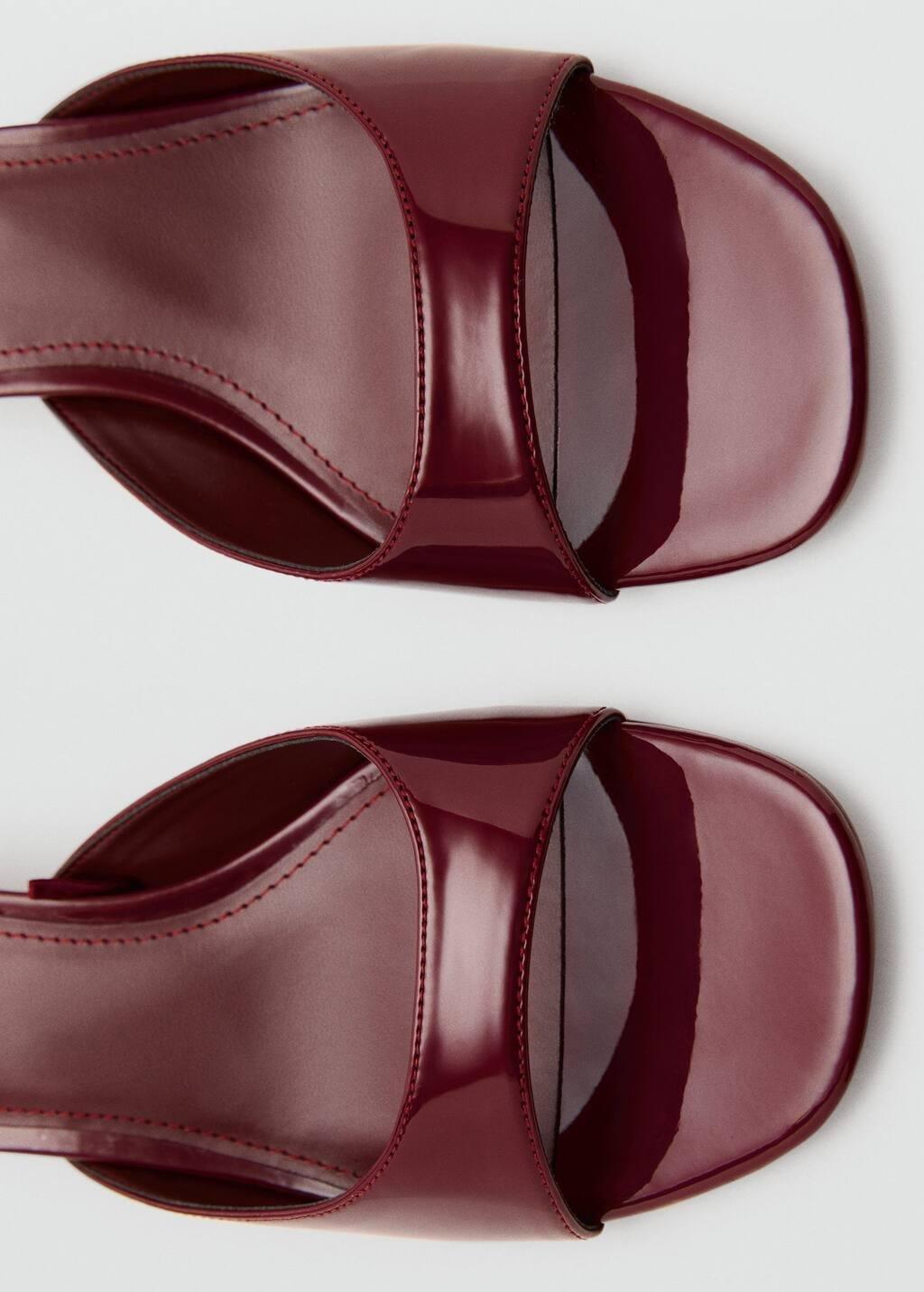 Burgundy Kitten Heel Sandals, , large image number 2