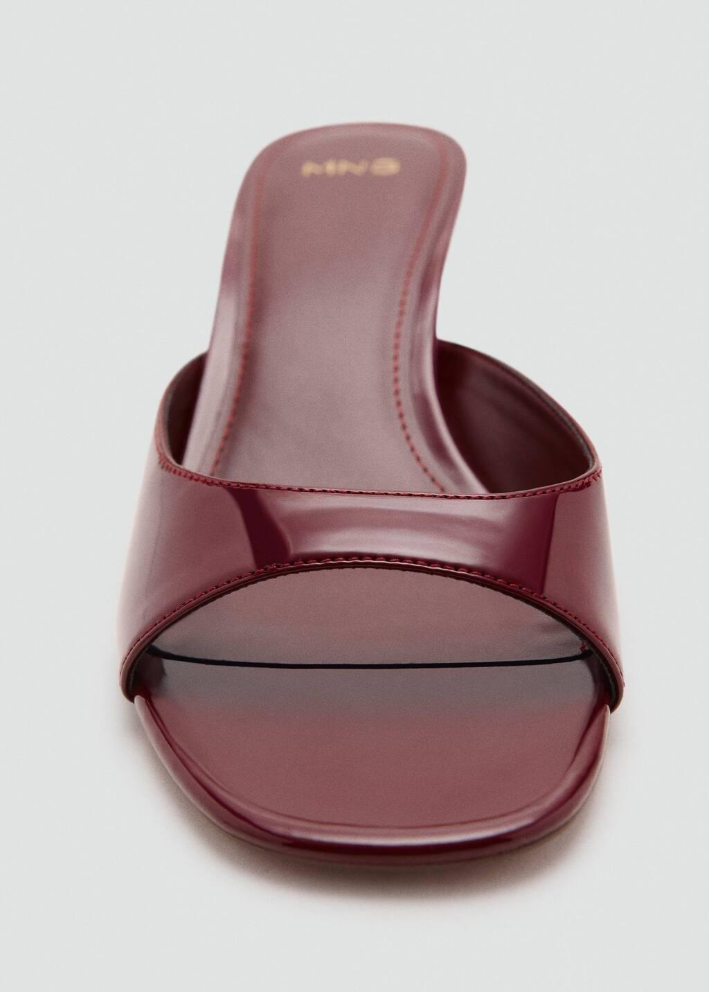 Burgundy Kitten Heel Sandals, , large image number 4