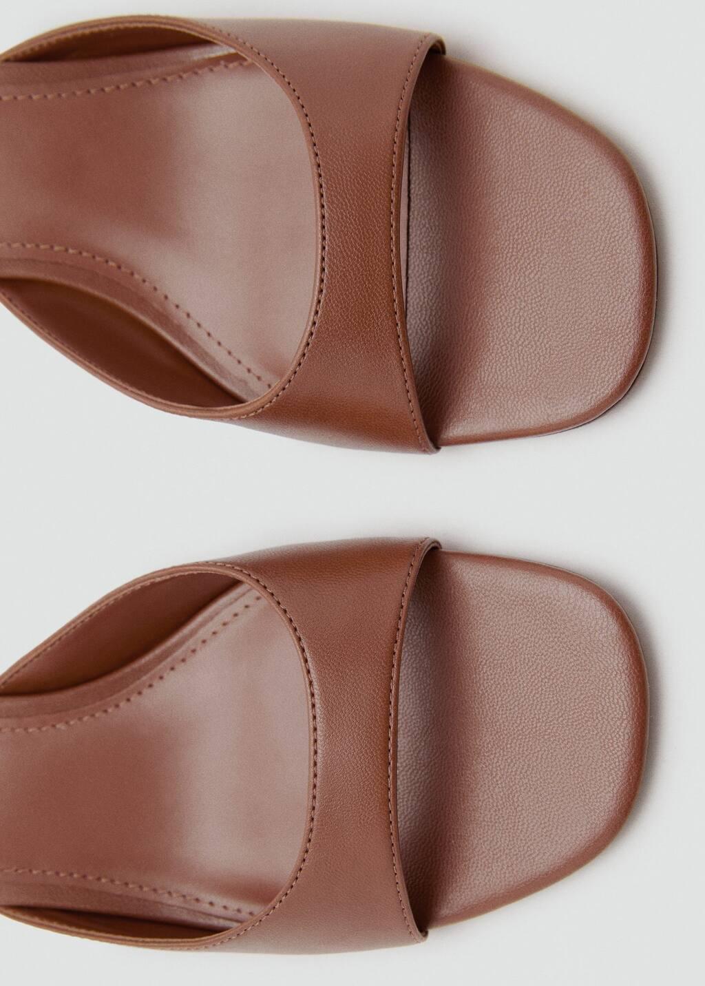 Brown Kitten Heel Sandals, , large image number 2