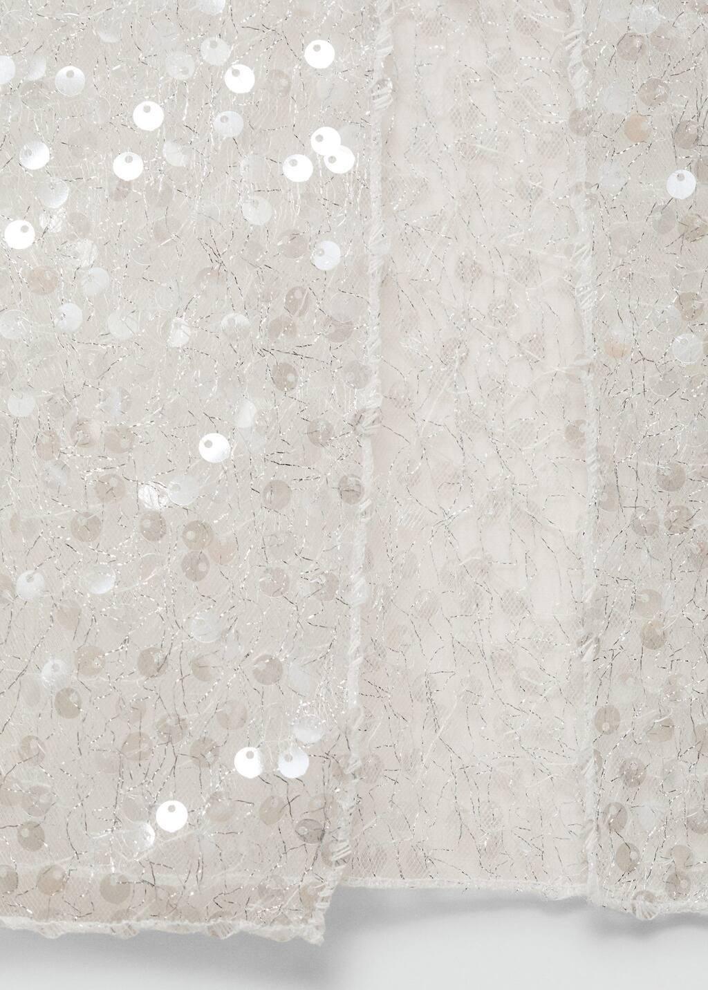 Grey Sequin Beach Wrap, Natural White, large image number 1