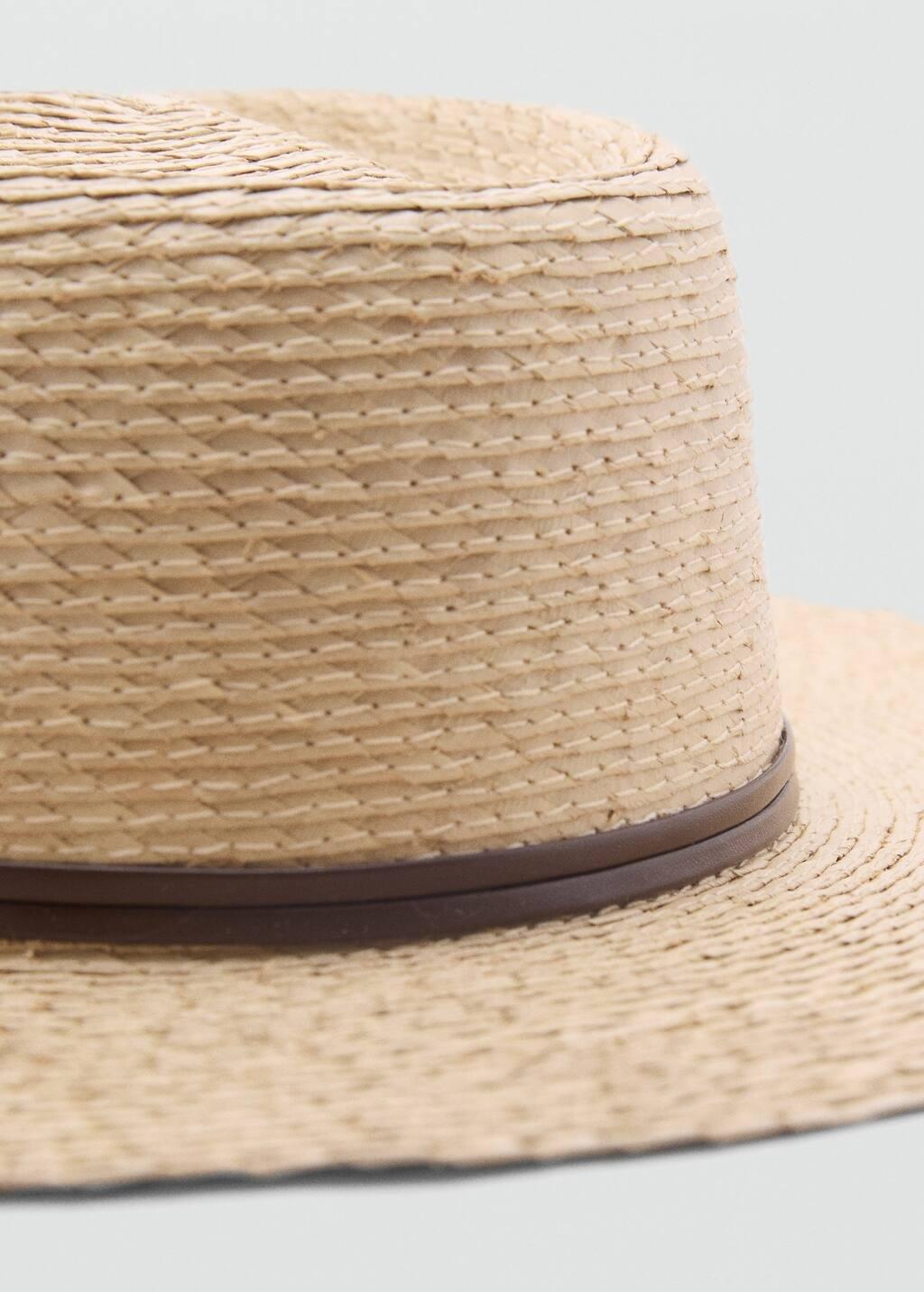 Beige Natural Fibre Hat With Contrasting Ribbon, Light Beige, large image number 2