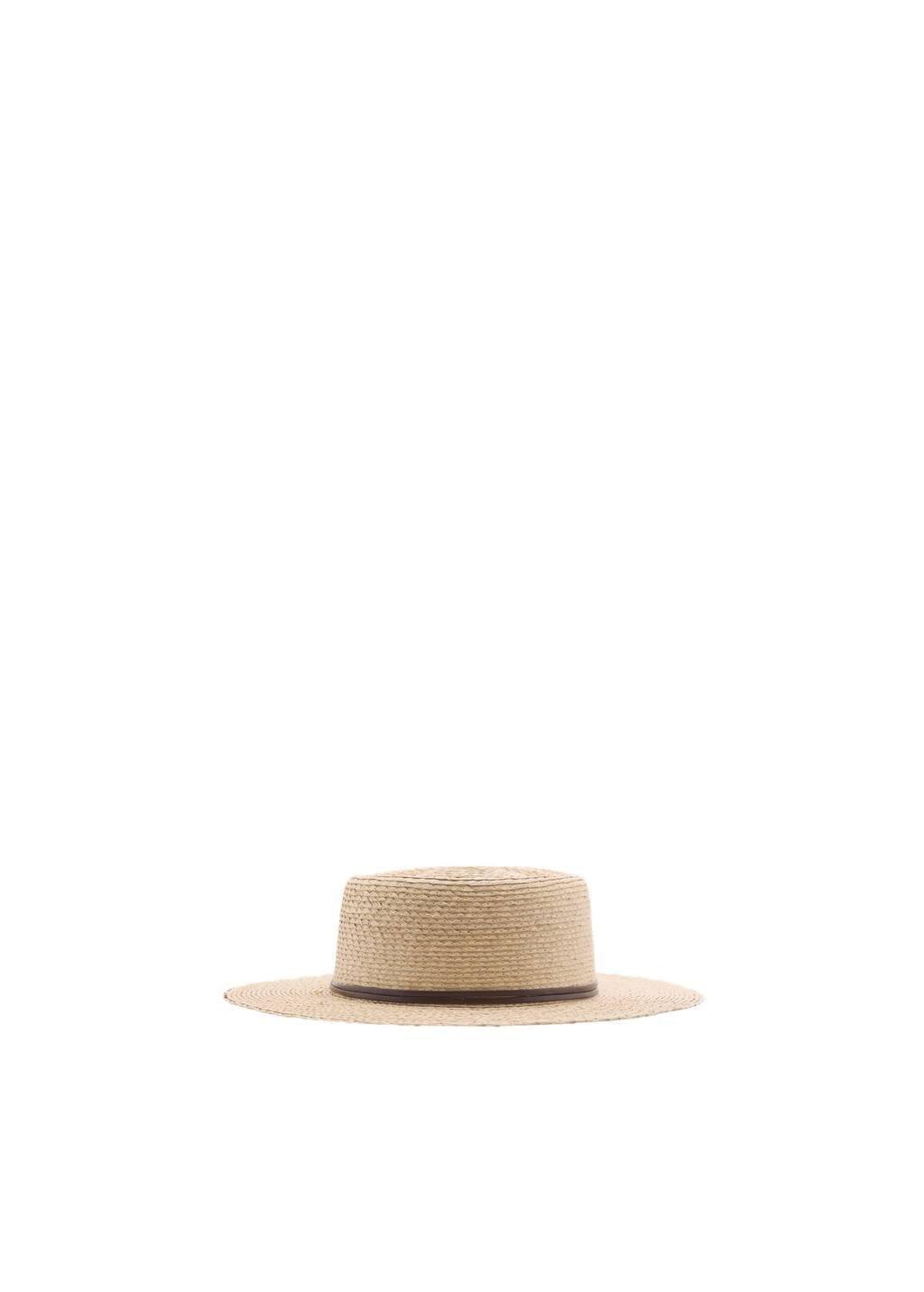 Beige Natural Fibre Hat With Contrasting Ribbon, Light Beige, large image number 3
