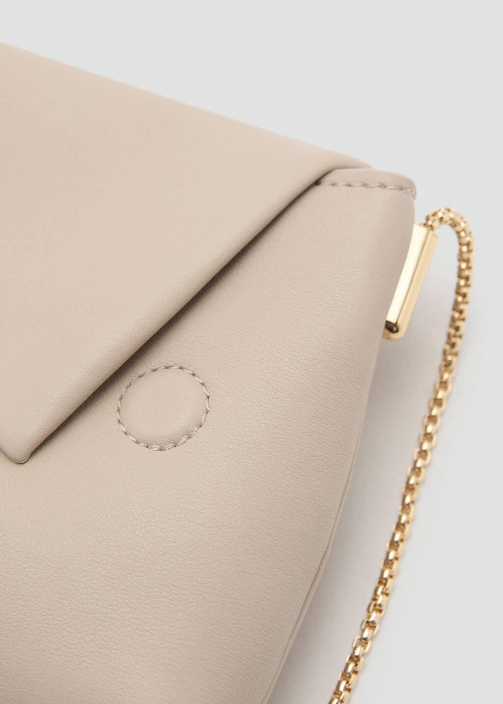 Beige Crossbody Envelope-Style Bag, Natural White, large image number 4
