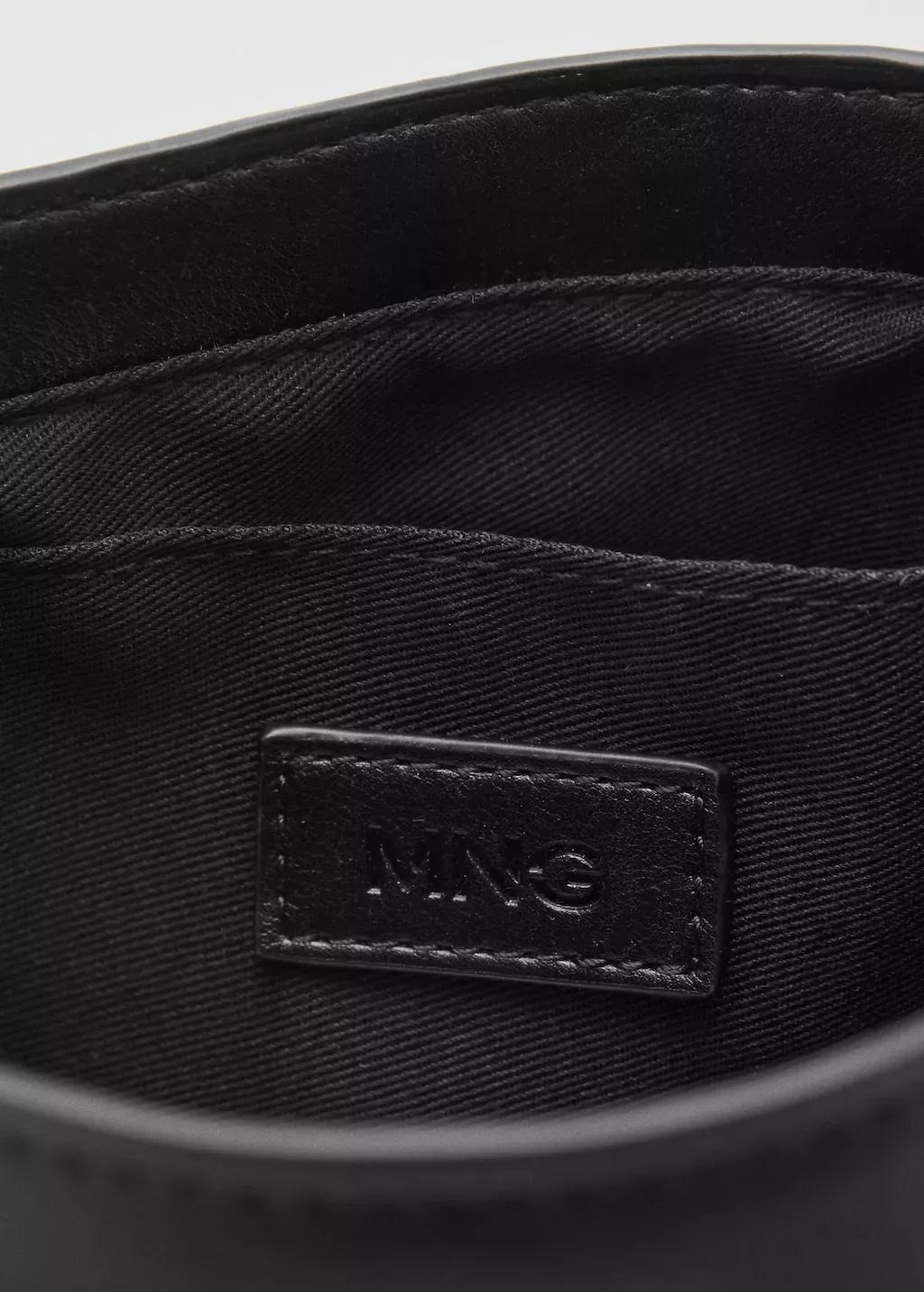 Black Crossbody Envelope-Style Bag, Black, large image number 2