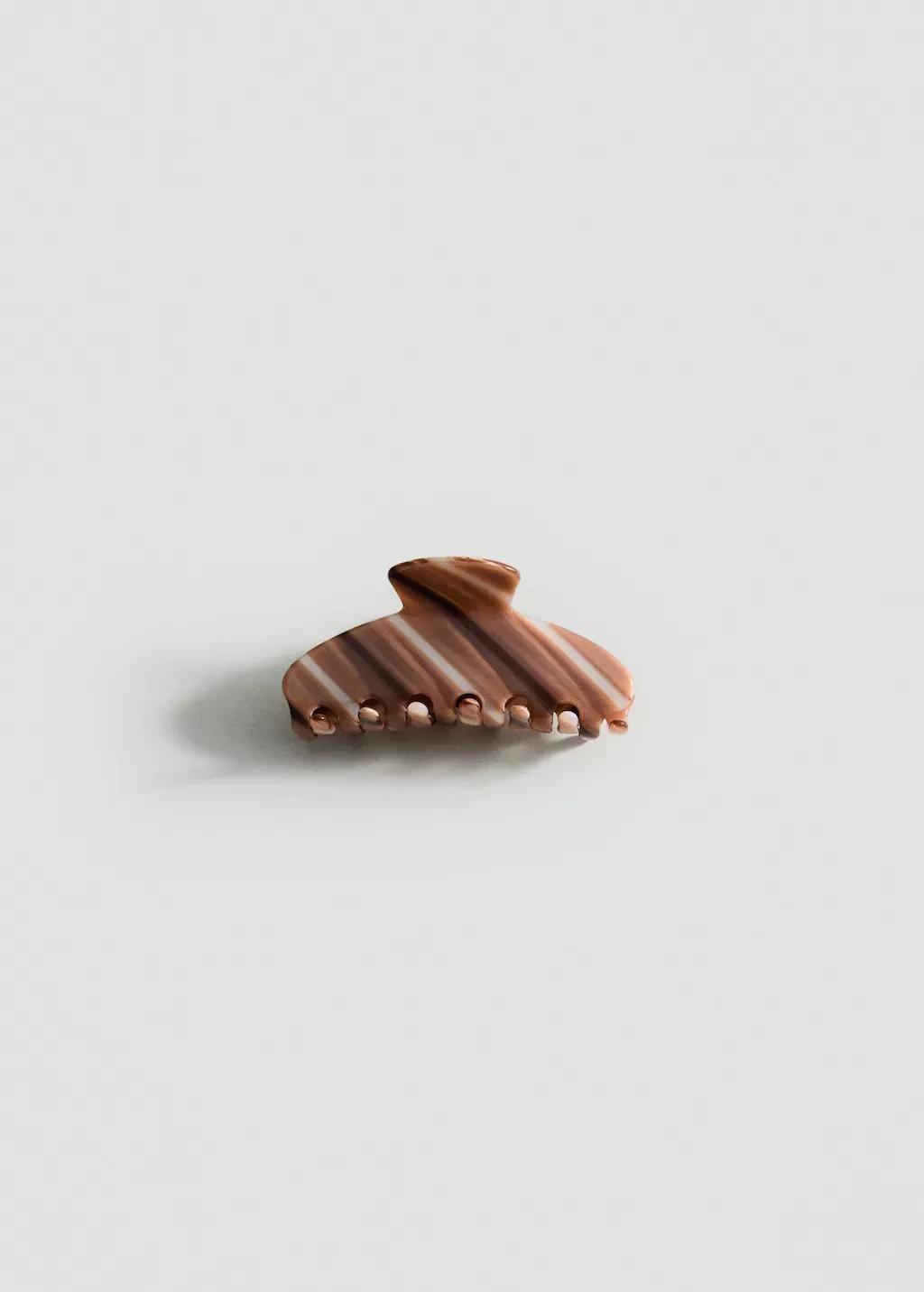 Brown Hair Clip, Brown, large image number 1