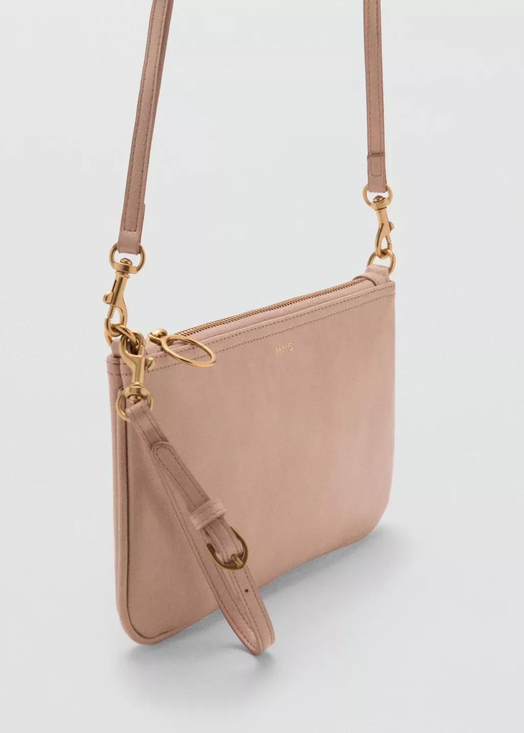 Pink Tumbled Leather-Effect Clutch, Light-Pastel Pink, large image number 0