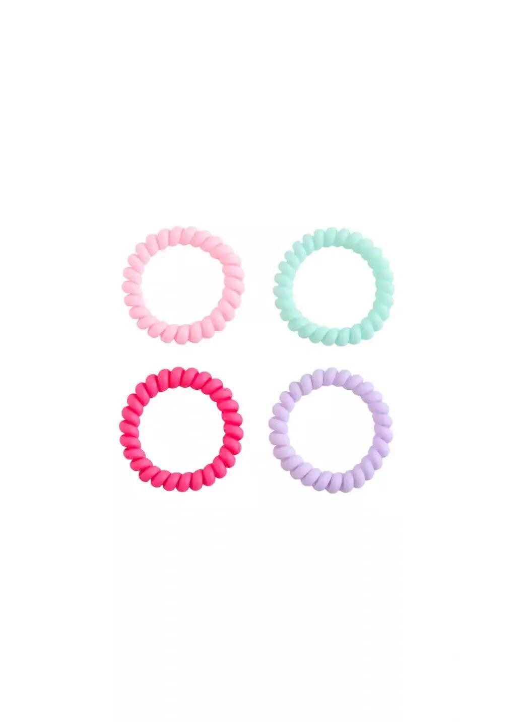 PINK Pack of 4 scrunchies, Kids Girl, Pink, large image number 2