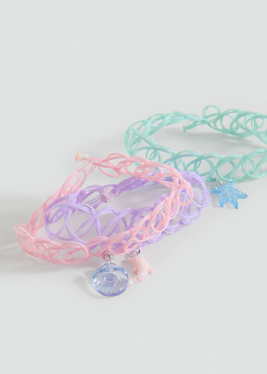LT-PASTEL PINK Pack of 3 bracelets, Kids Girl, Light-Pastel Pink, large image number 0