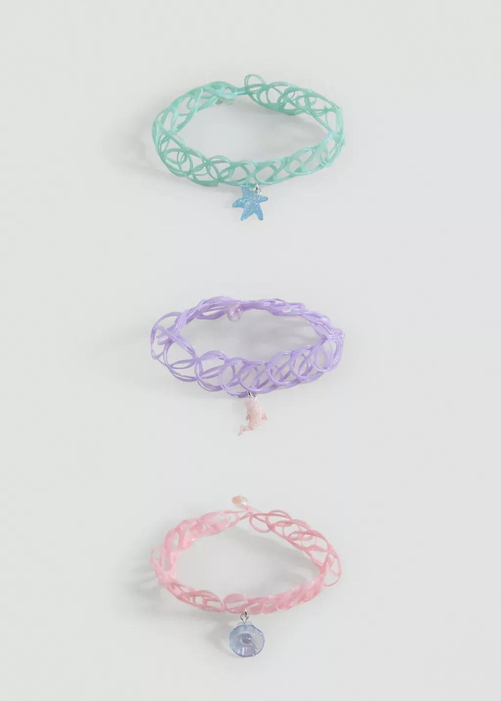 LT-PASTEL PINK Pack of 3 bracelets, Kids Girl, Light-Pastel Pink, large image number 1