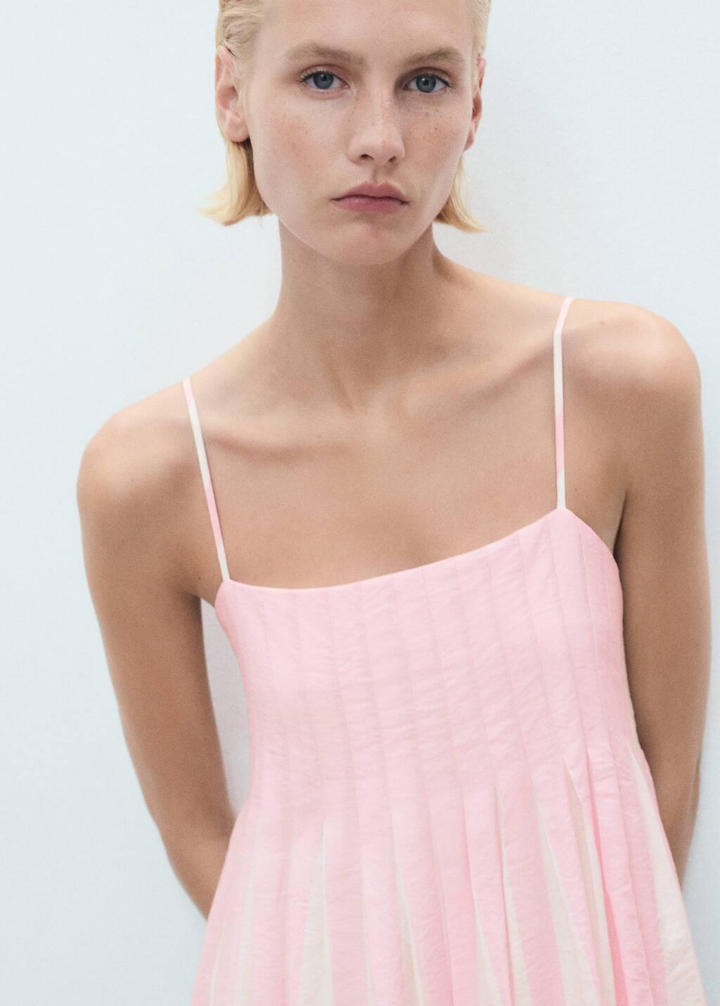 LT-PASTEL PINK Striped balloon dress, Light-Pastel Pink, large image number 1